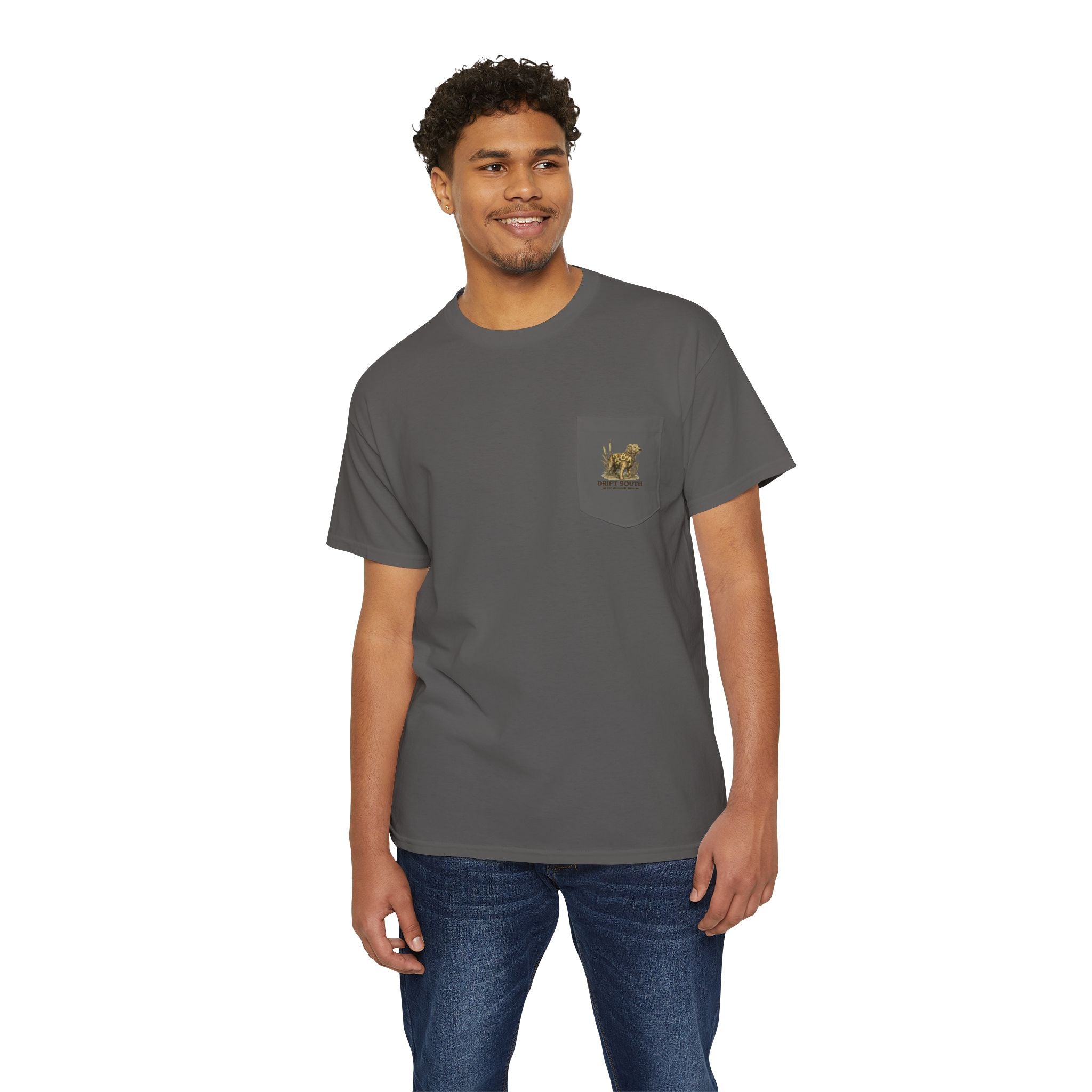 Drift South Retriever Heritage Pocket Tee | Established 2026