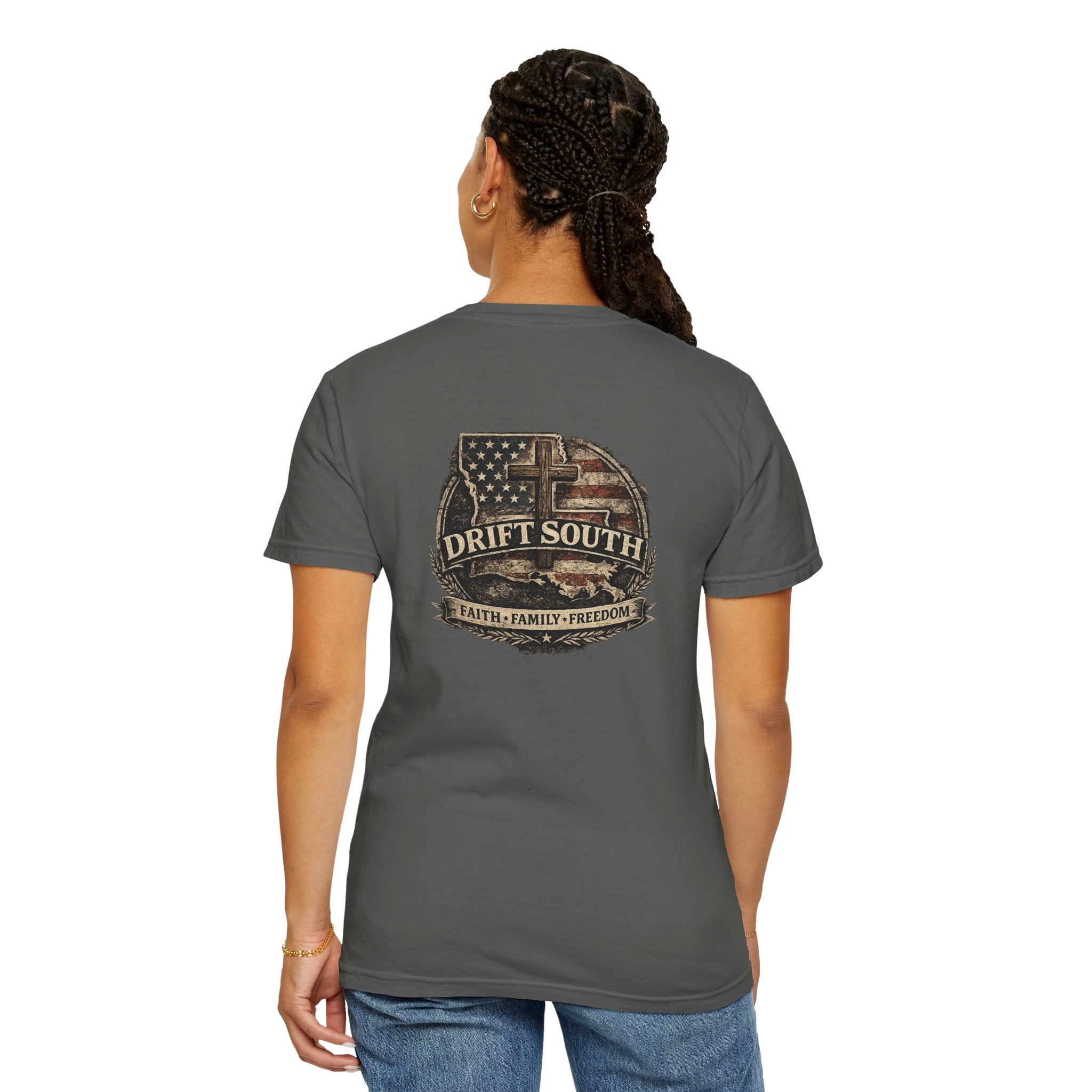 Drift South™-Faith Family Freedom Tee