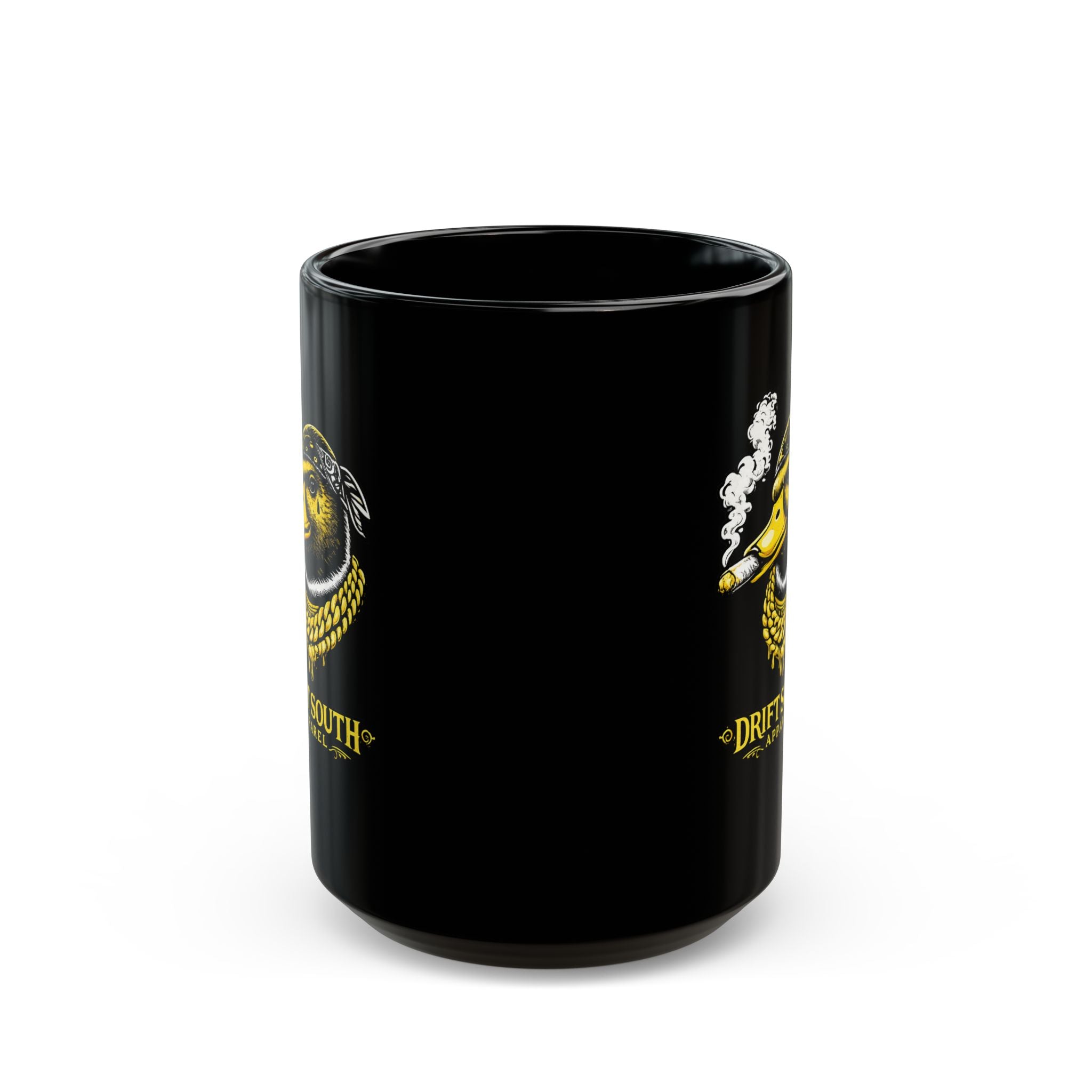 Drift South™ Black Duck Mug – Smoky Duck Head Coffee Cup (11oz & 15oz)
