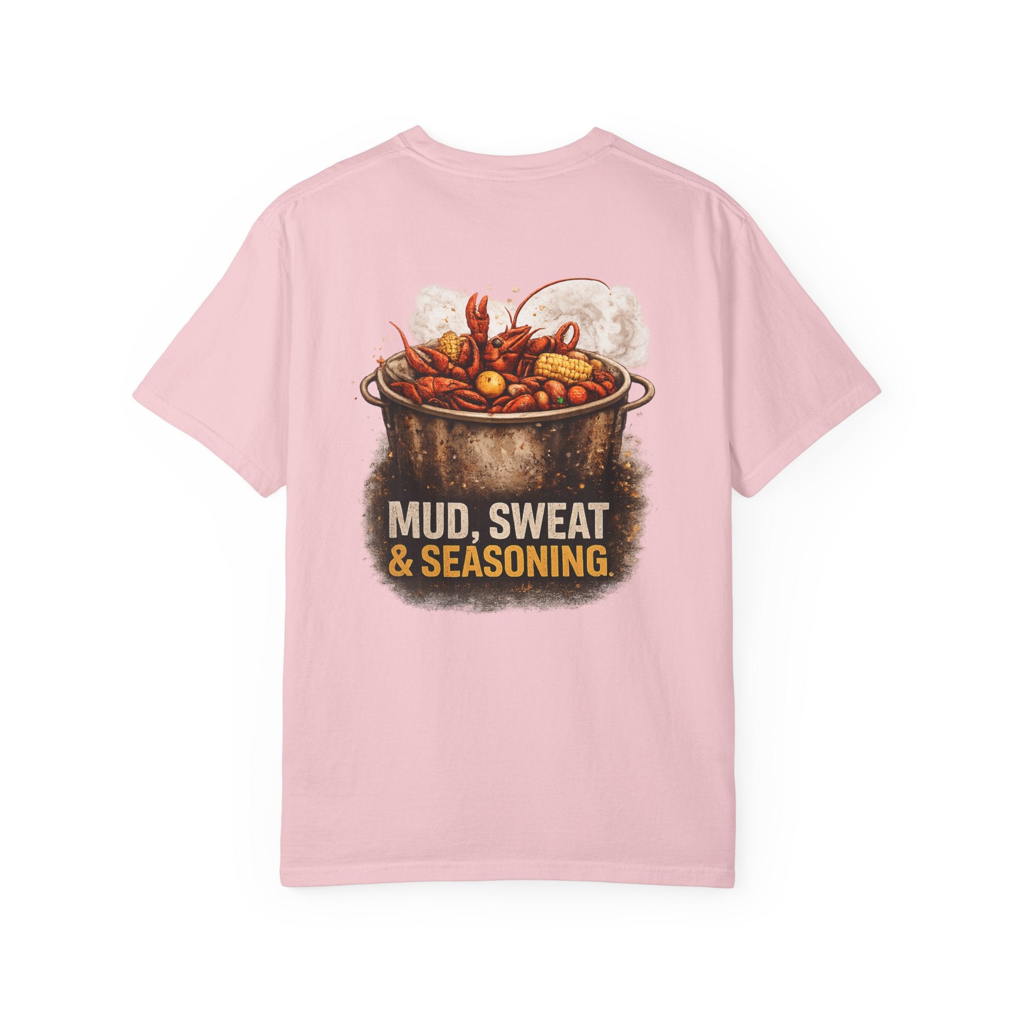 Drift South™-Mud, Sweat & Seasoning Cajun Crawfish Boil T-Shirt | Bayou Born Collection