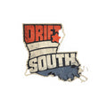 Drift South Louisiana Sticker — Vintage State Map Kiss-Cut Decal