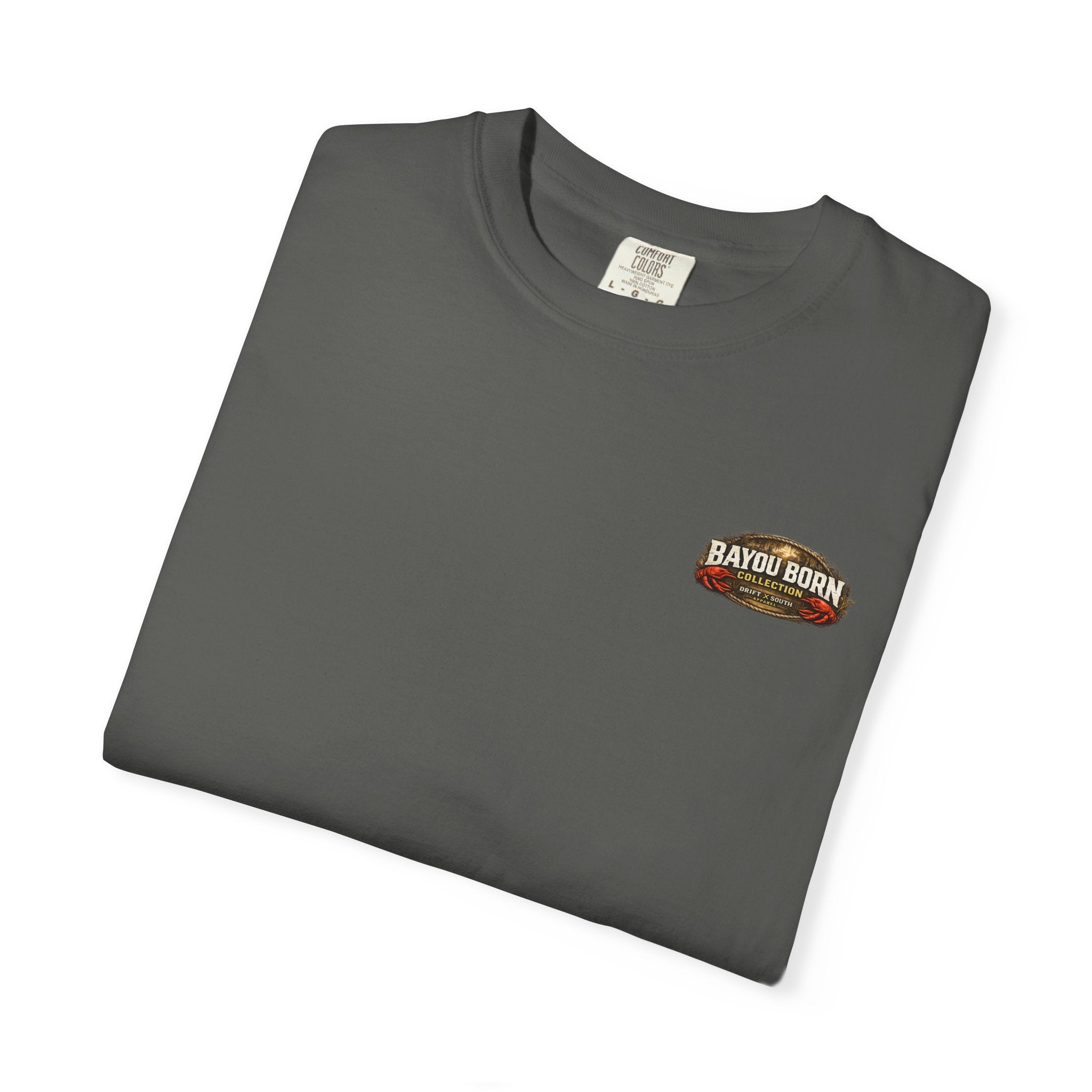 Drift South™-Mud, Sweat & Seasoning Cajun Crawfish Boil T-Shirt | Bayou Born Collection