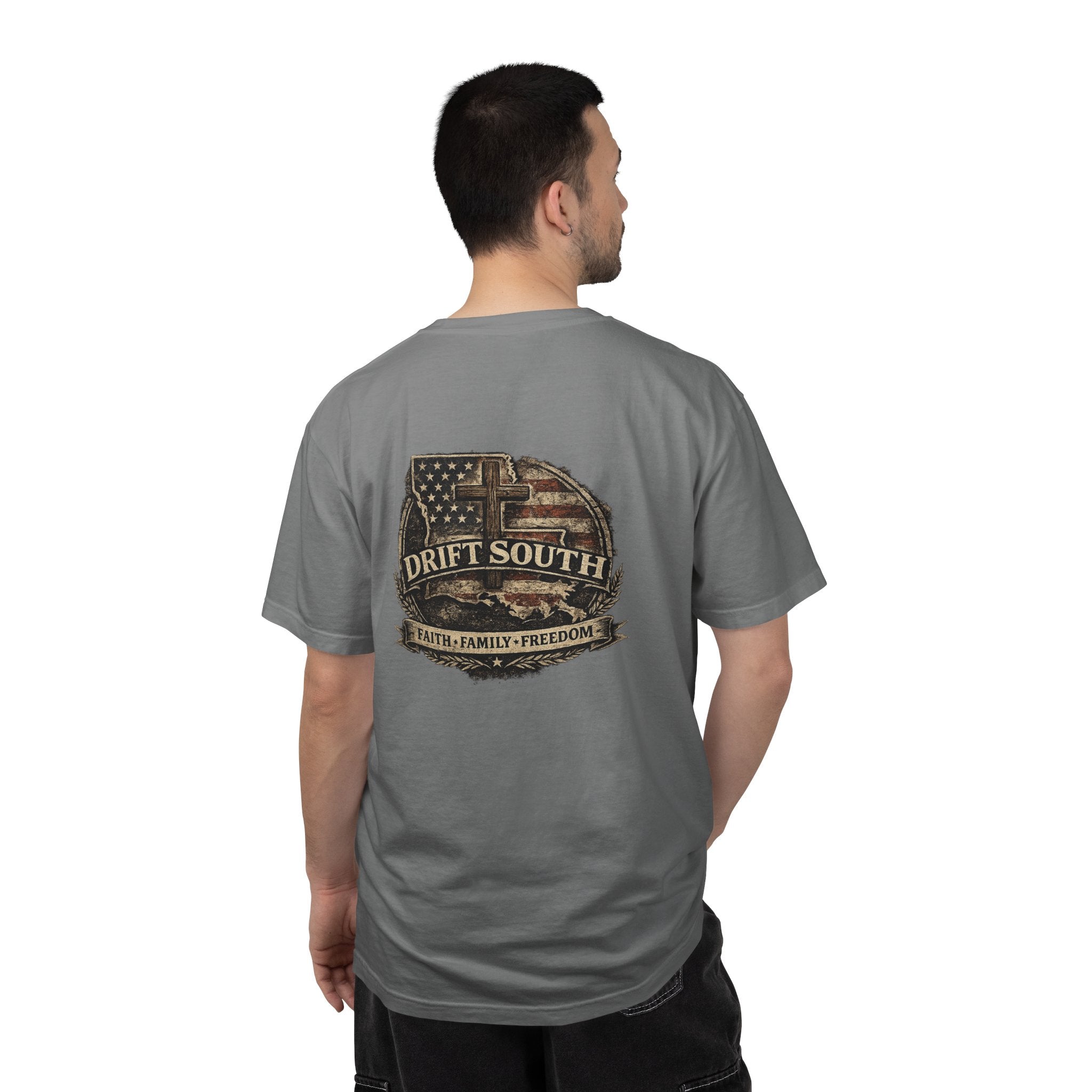 Drift South™-Faith Family Freedom Tee