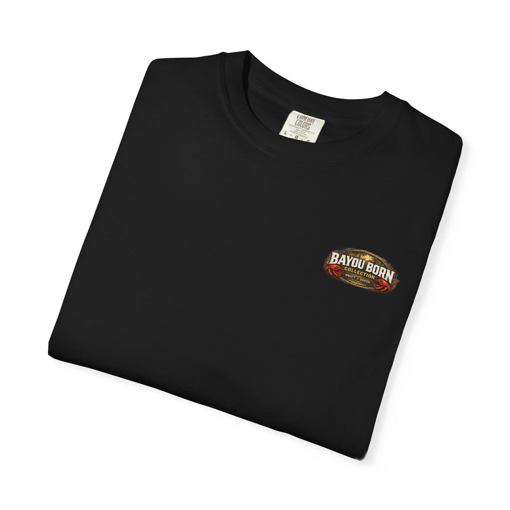 Drift South™-Mud, Sweat & Seasoning Cajun Crawfish Boil T-Shirt | Bayou Born Collection
