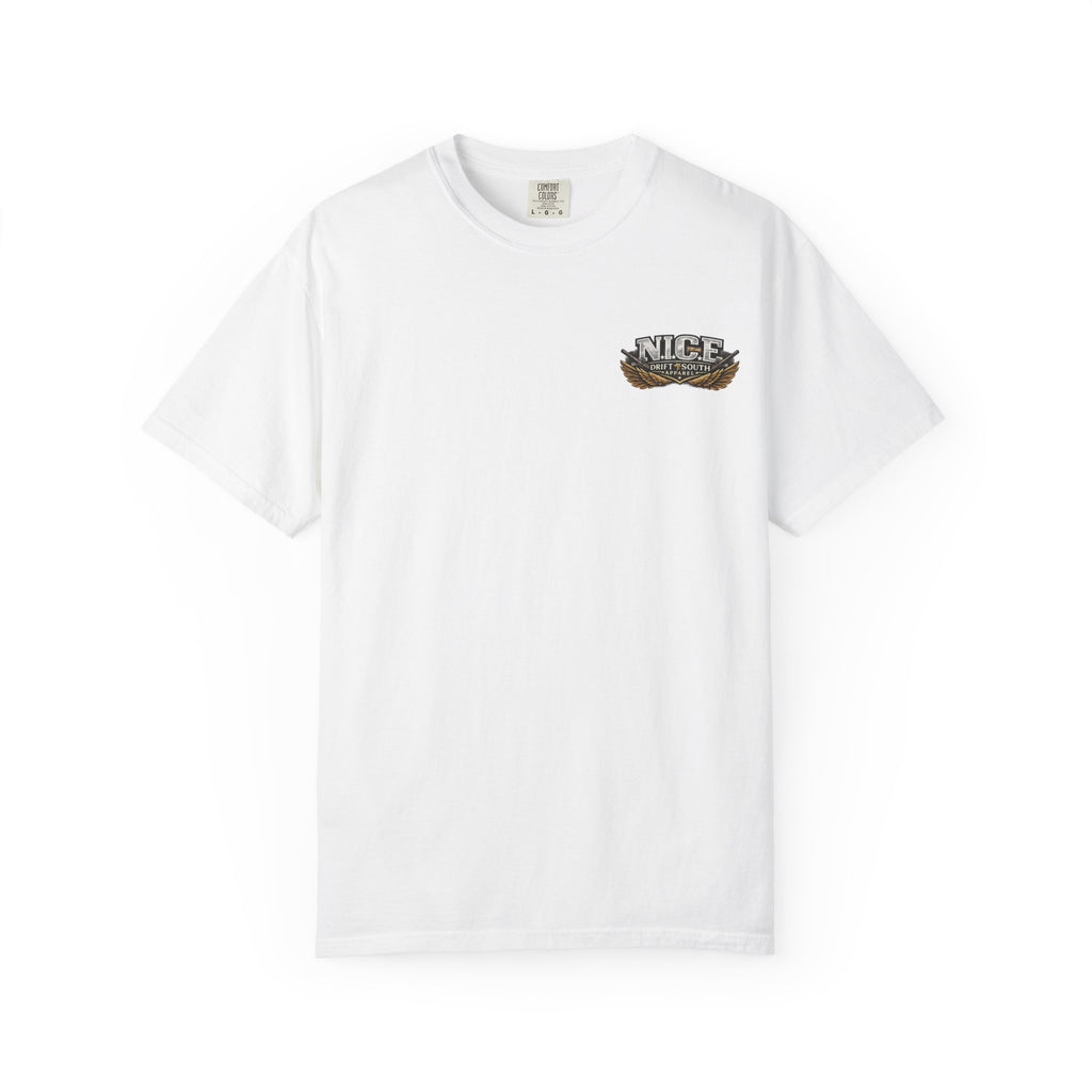 Drift South™-Patriotic “NICE” Eagle T-Shirt — Protecting Our Borders & Nation Graphic Tee