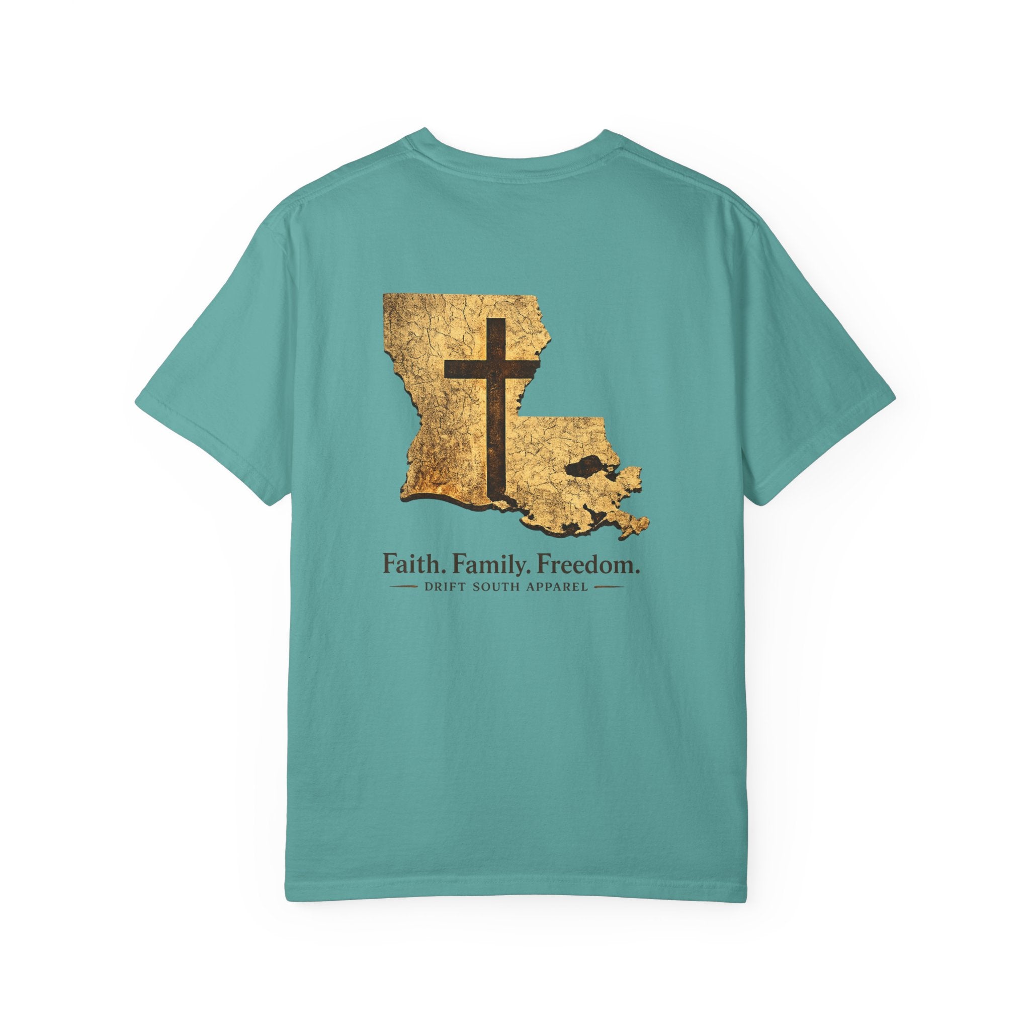 Drift South™-Louisiana Faith Shirt | Drift South Apparel – Faith Family Freedom Tee