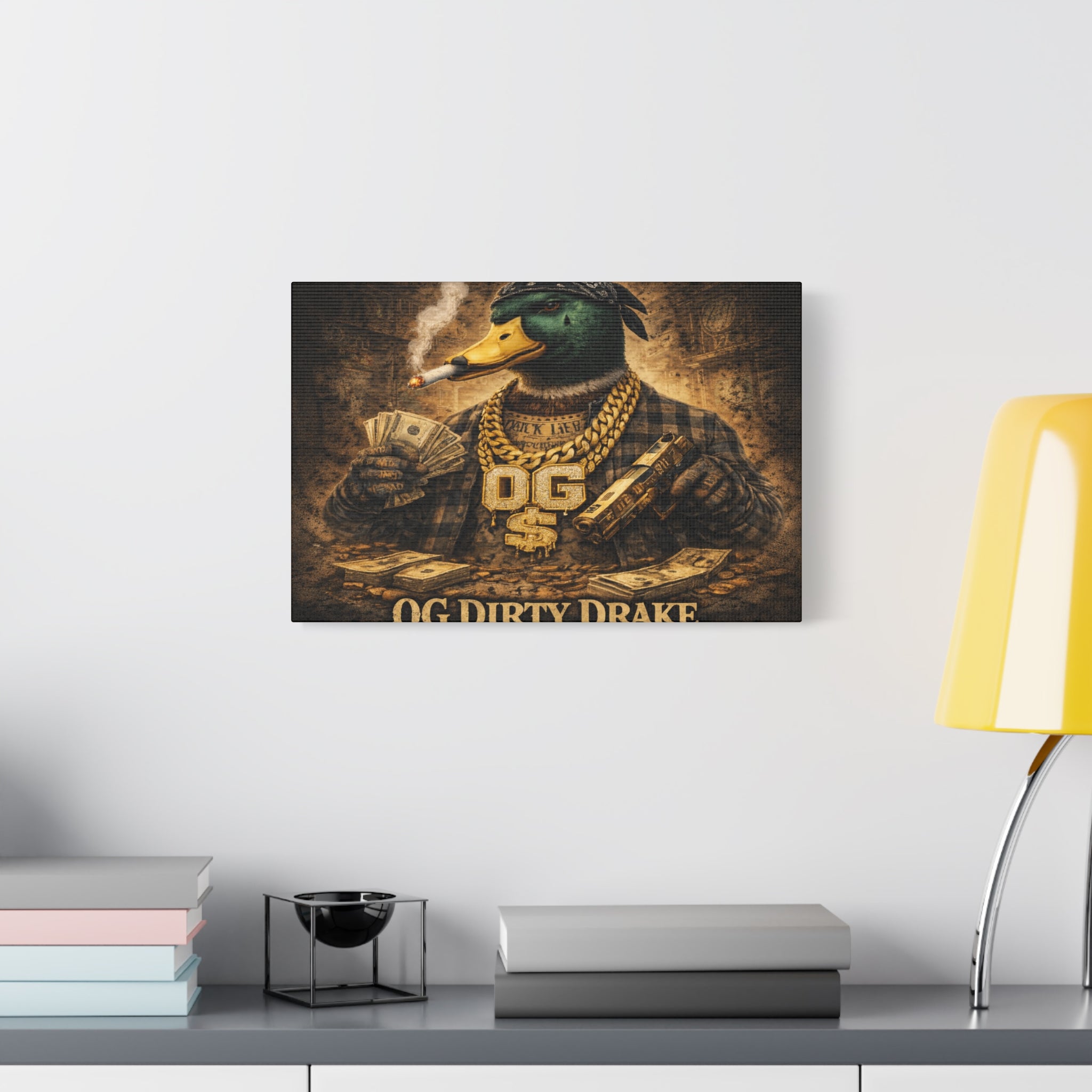 OG Dirty Drake Canvas Wall Art — Rap Duck Poster Matte Stretched
