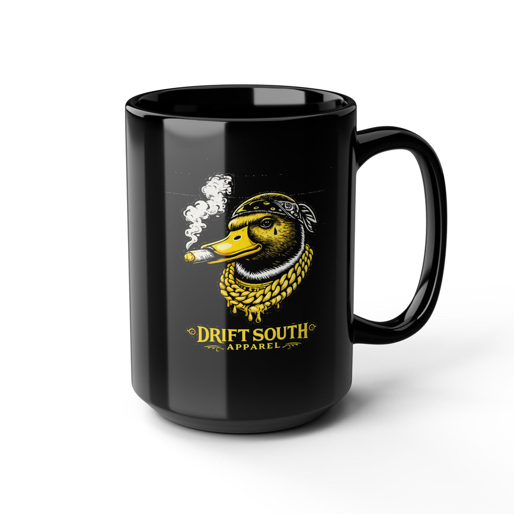 Drift South™ Black Duck Mug – Smoky Duck Head Coffee Cup (11oz & 15oz)