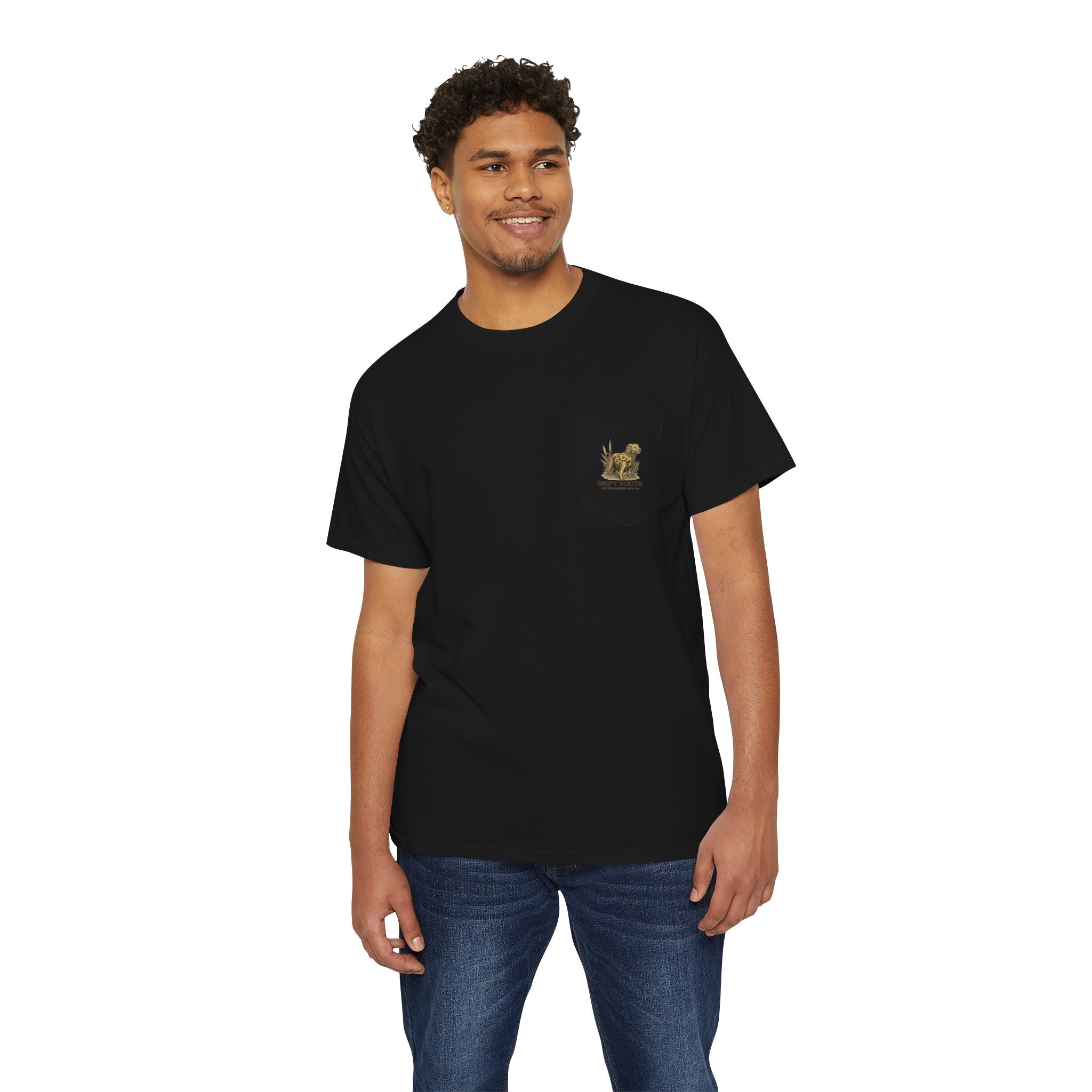 Drift South Retriever Heritage Pocket Tee | Established 2026