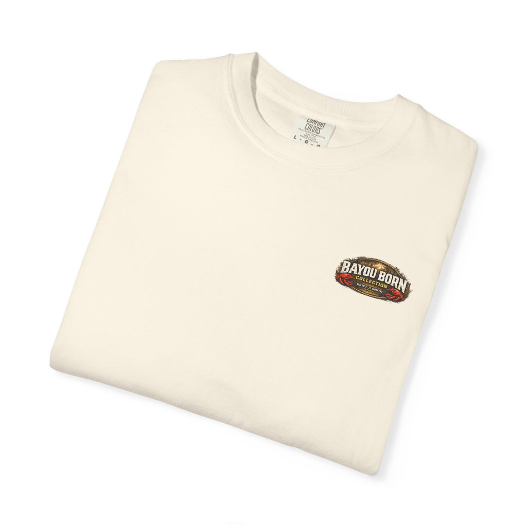 Drift South™-Mud, Sweat & Seasoning Cajun Crawfish Boil T-Shirt | Bayou Born Collection