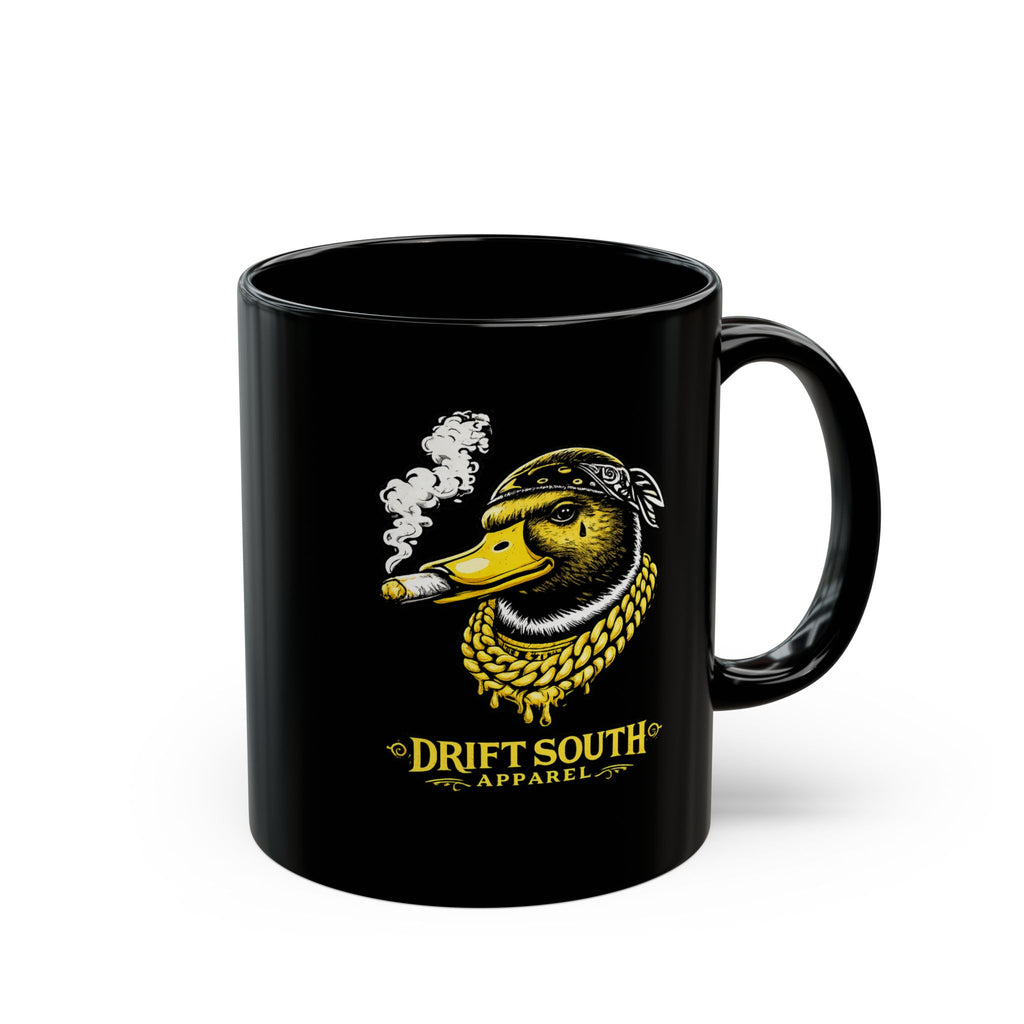 Drift South™ Black Duck Mug – Smoky Duck Head Coffee Cup (11oz & 15oz)