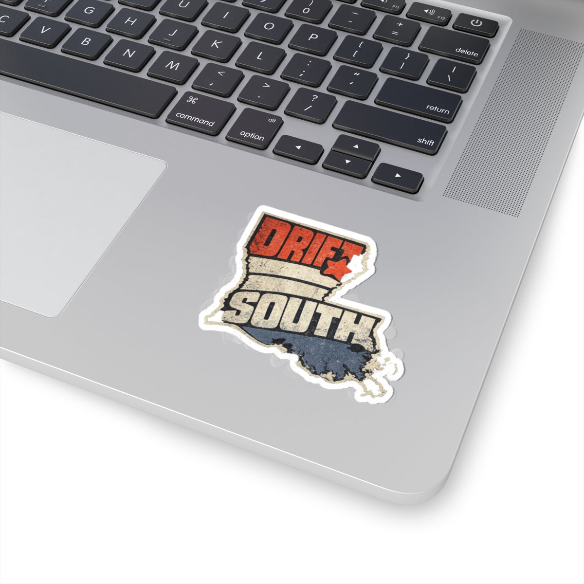 Drift South Louisiana Sticker — Vintage State Map Kiss-Cut Decal