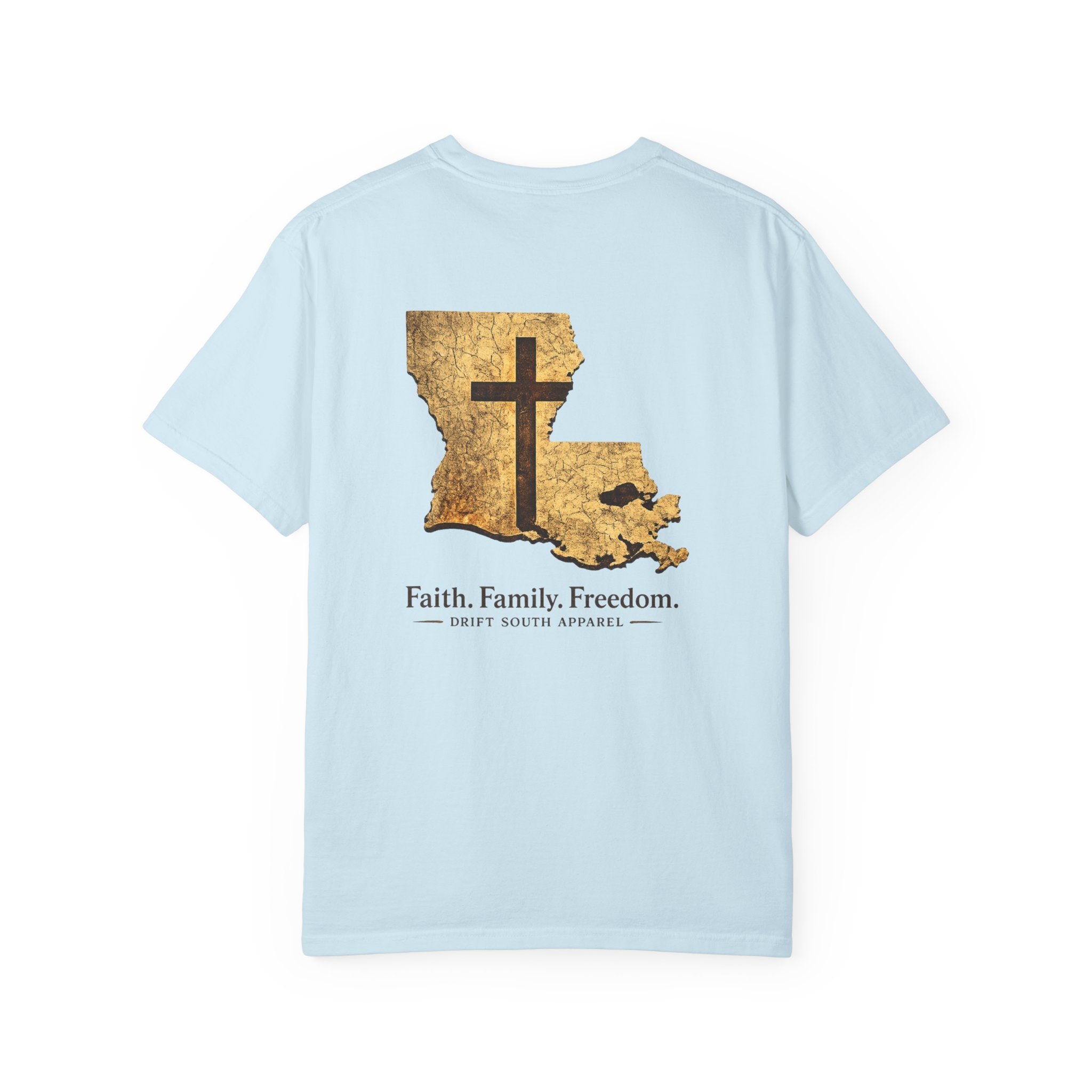 Drift South™-Louisiana Faith Shirt | Drift South Apparel – Faith Family Freedom Tee