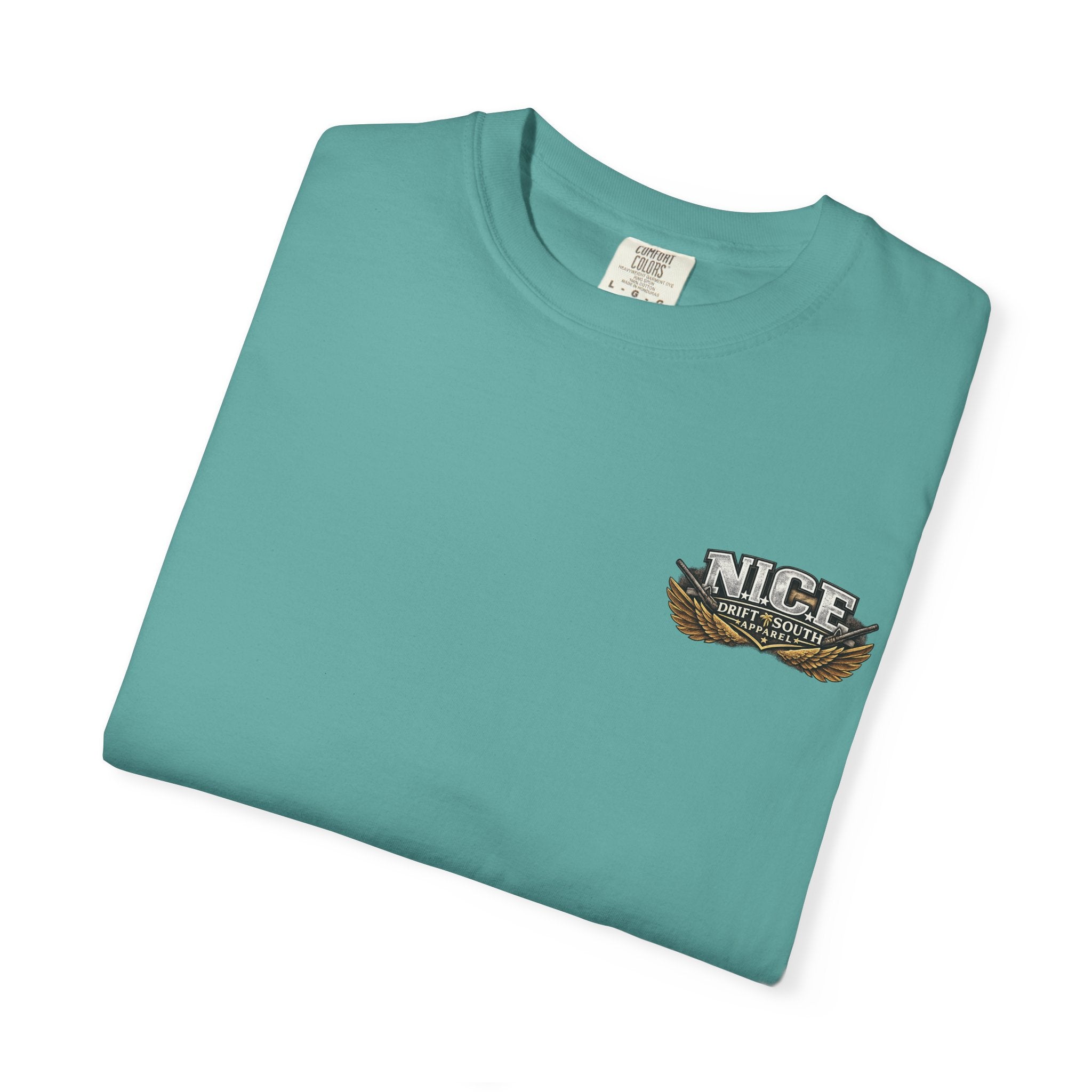 Drift South™-Patriotic “NICE” Eagle T-Shirt — Protecting Our Borders & Nation Graphic Tee