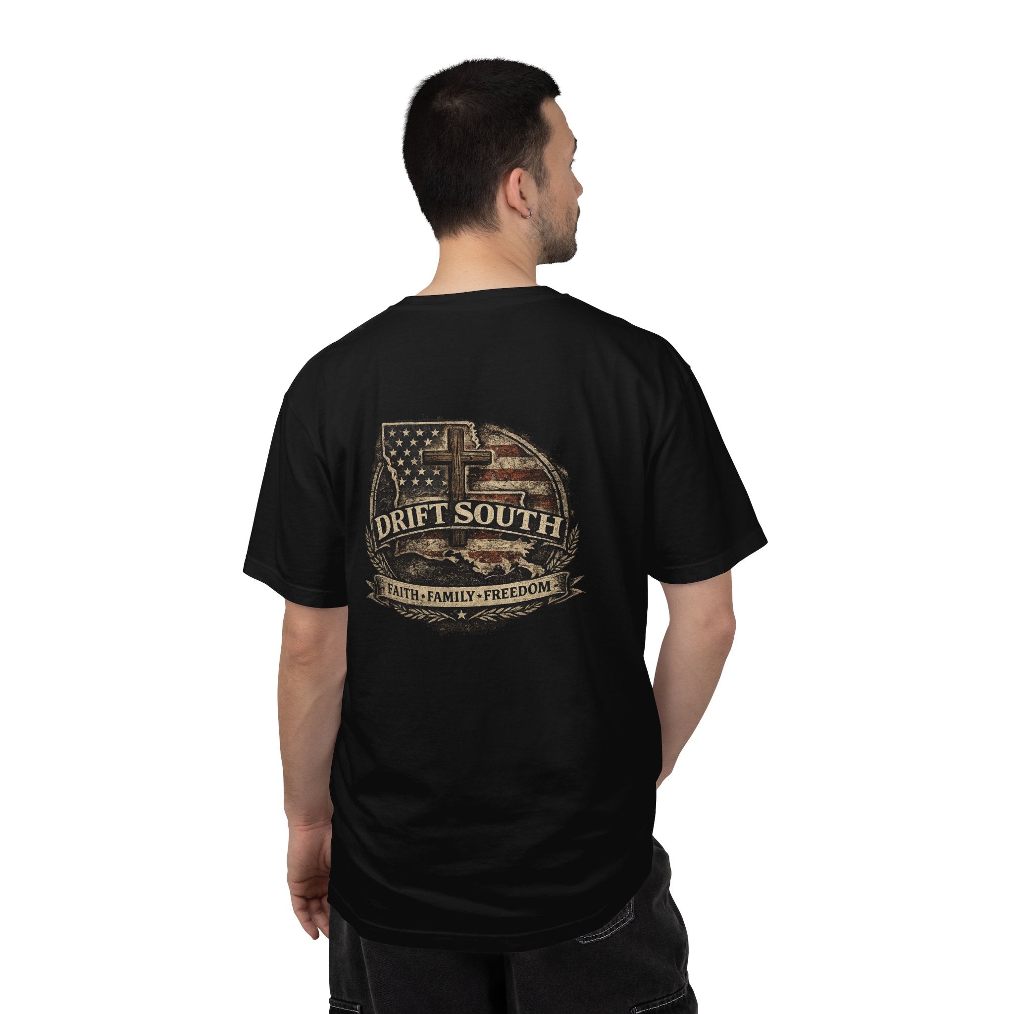 Drift South™-Faith Family Freedom Tee