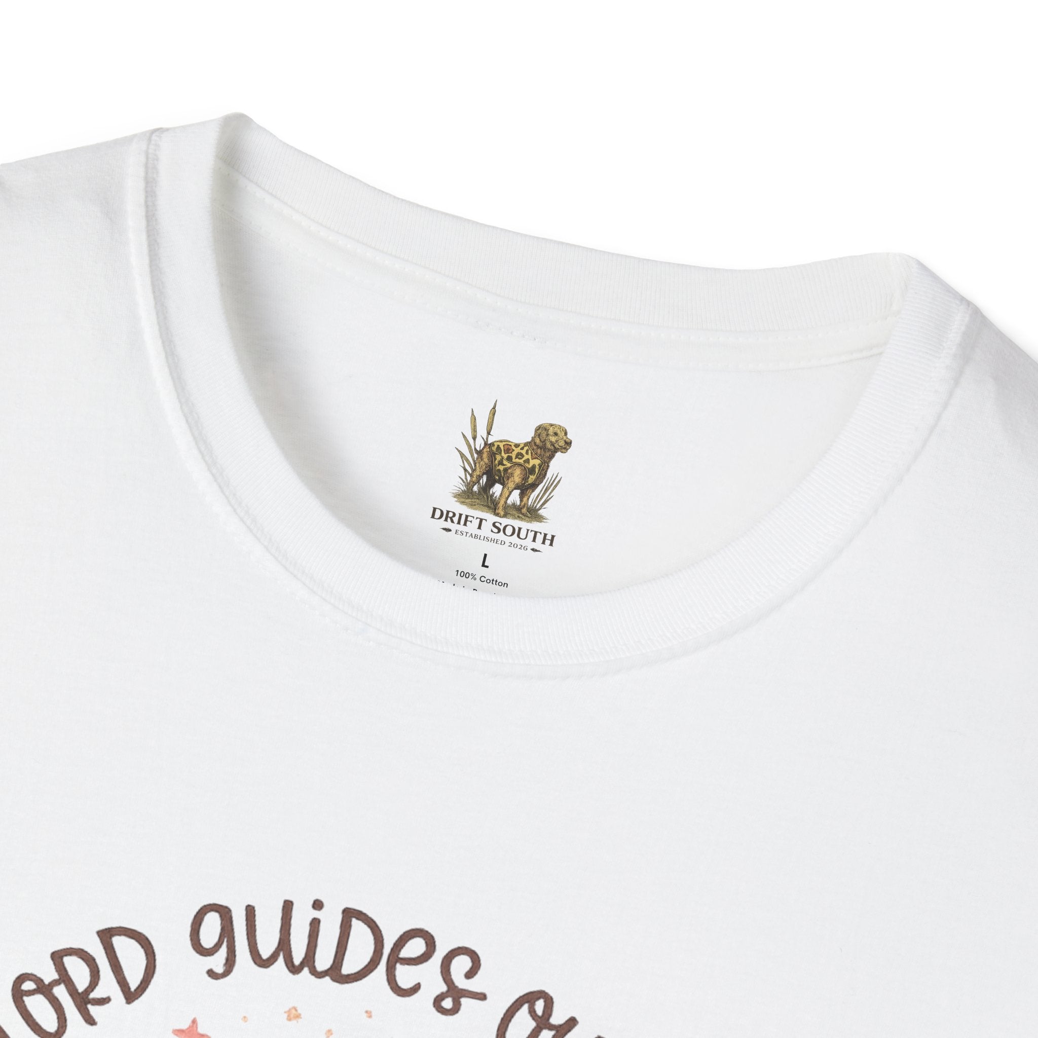 Christian Cowboy Boot T-Shirt — “The Lord Guides Our Steps” Floral Western Tee