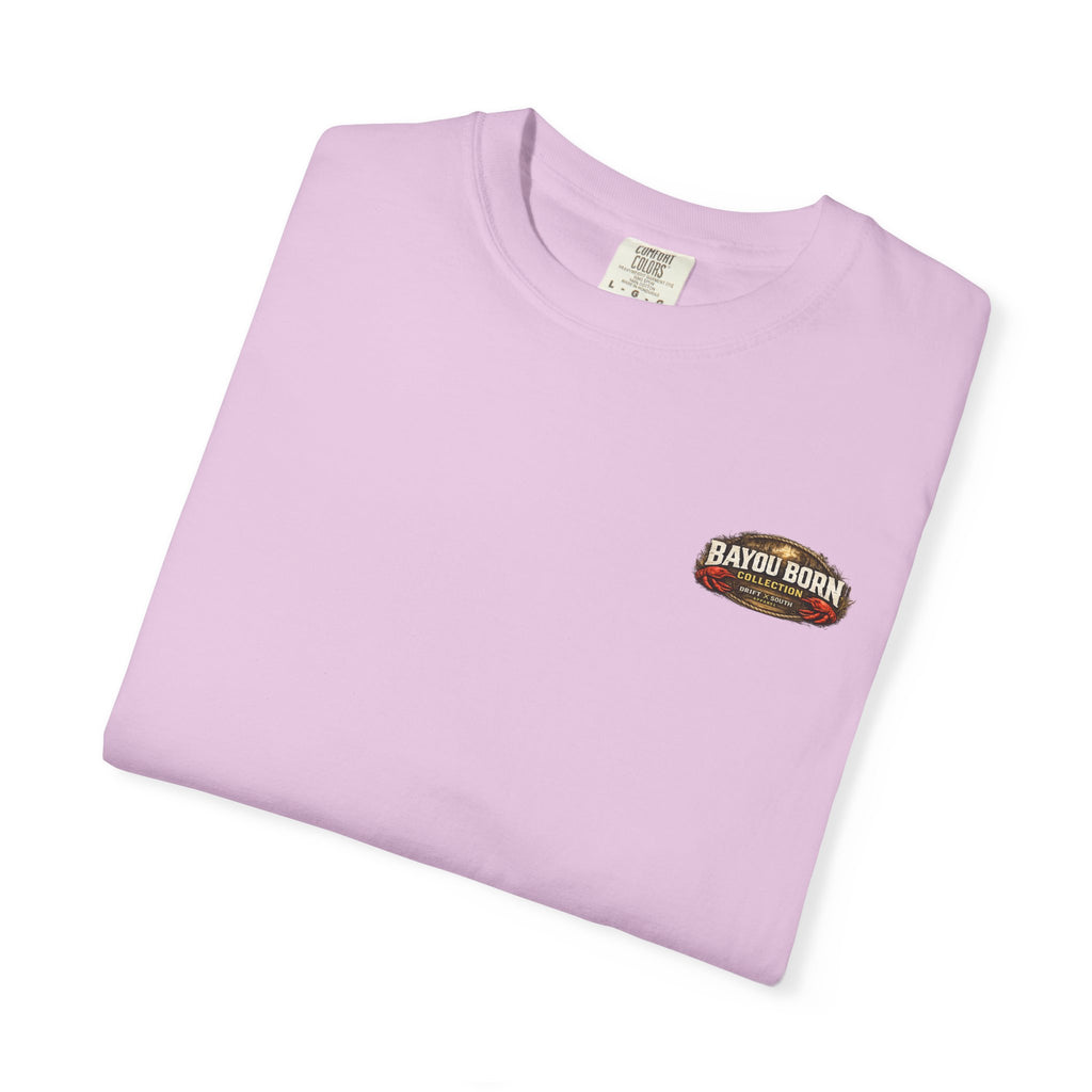 Drift South™-Mud, Sweat & Seasoning Cajun Crawfish Boil T-Shirt | Bayou Born Collection