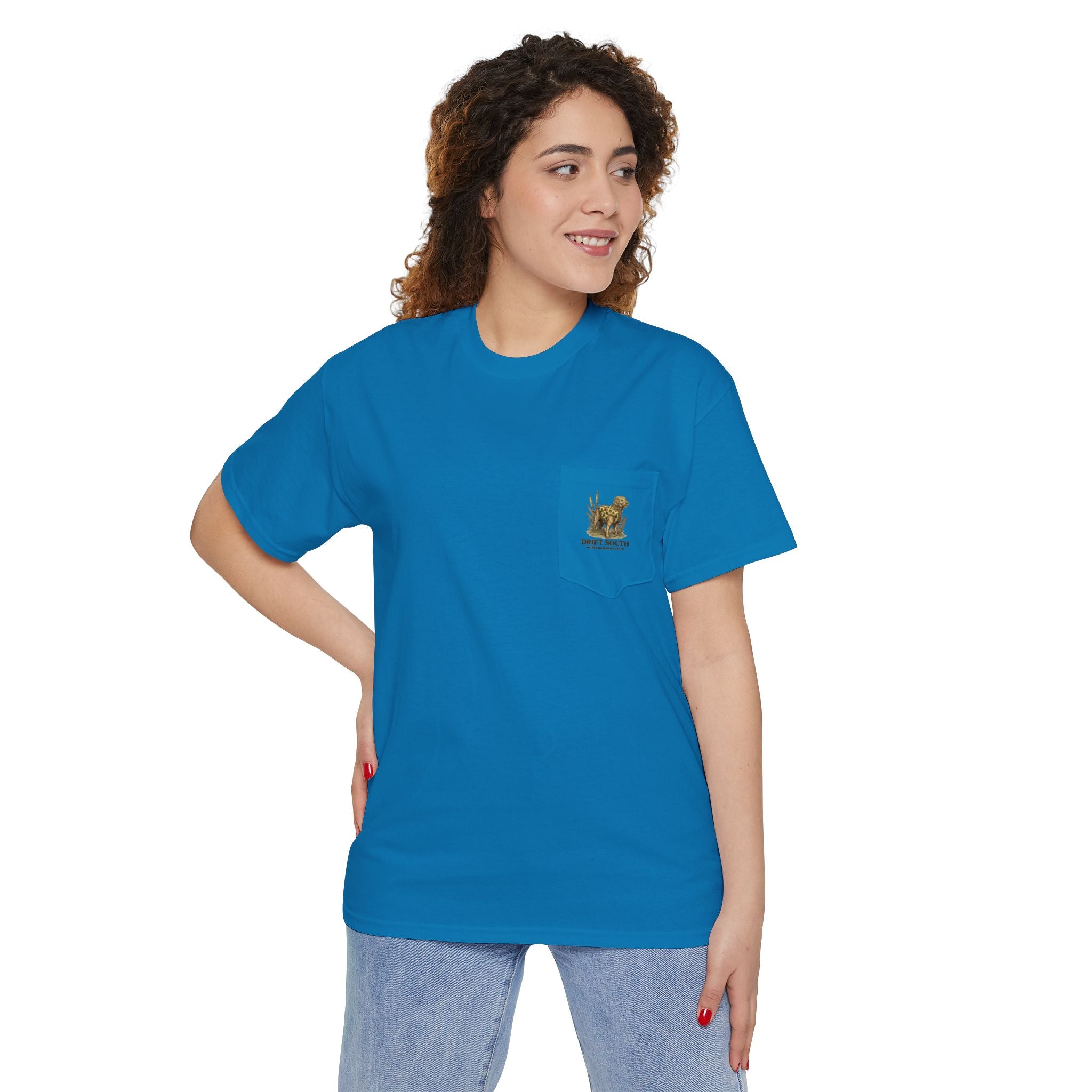 Drift South Retriever Heritage Pocket Tee | Established 2026