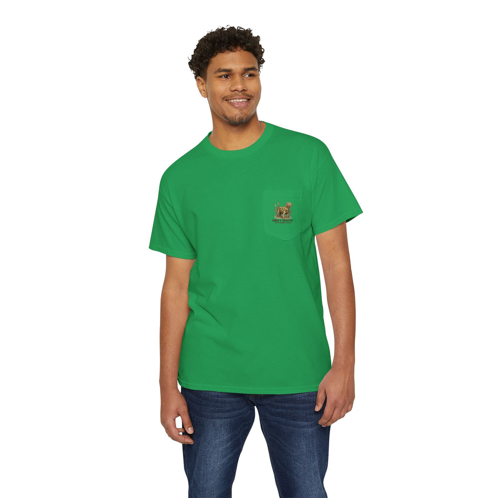 Drift South Retriever Heritage Pocket Tee | Established 2026