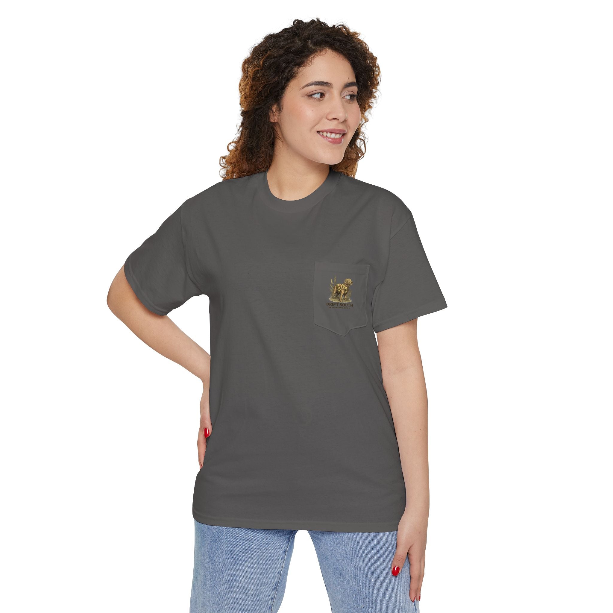 Drift South Retriever Heritage Pocket Tee | Established 2026