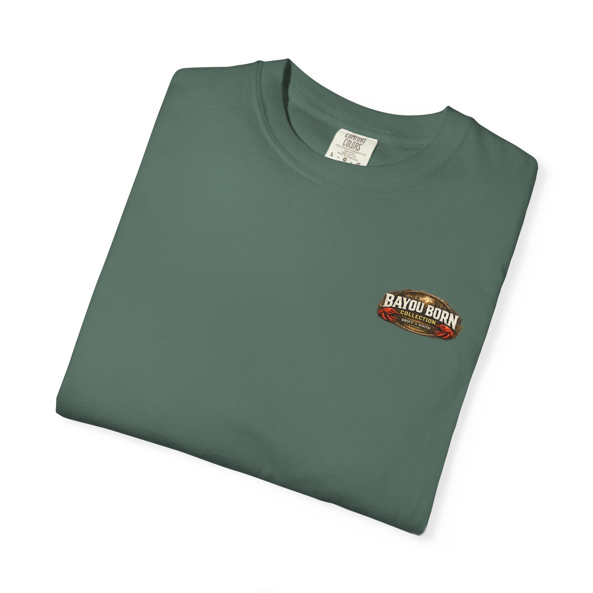 Drift South™-Mud, Sweat & Seasoning Cajun Crawfish Boil T-Shirt | Bayou Born Collection