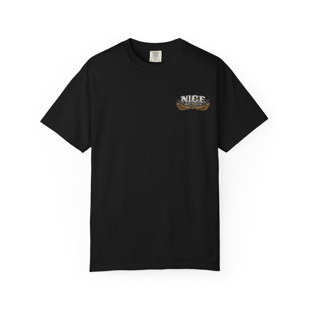 Drift South™-Patriotic “NICE” Eagle T-Shirt — Protecting Our Borders & Nation Graphic Tee