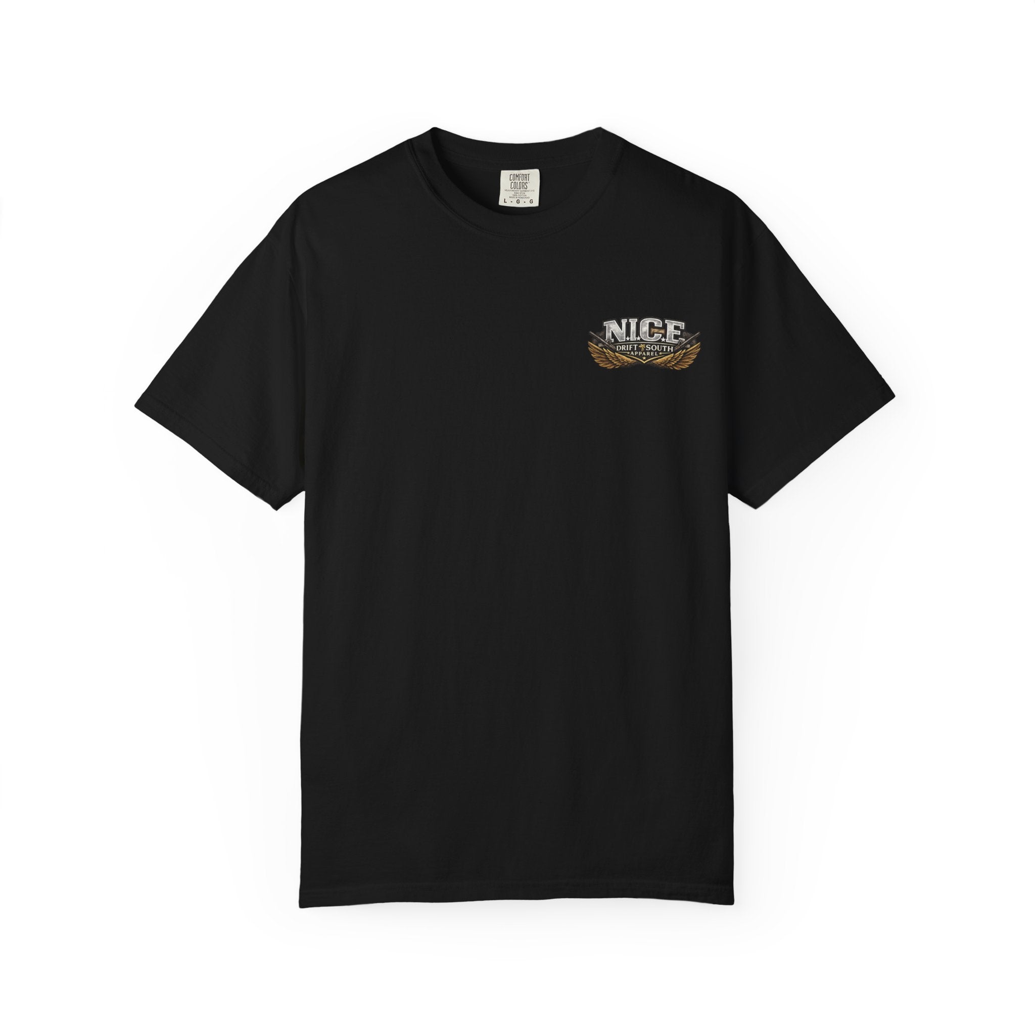 Drift South™-Patriotic “NICE” Eagle T-Shirt — Protecting Our Borders & Nation Graphic Tee