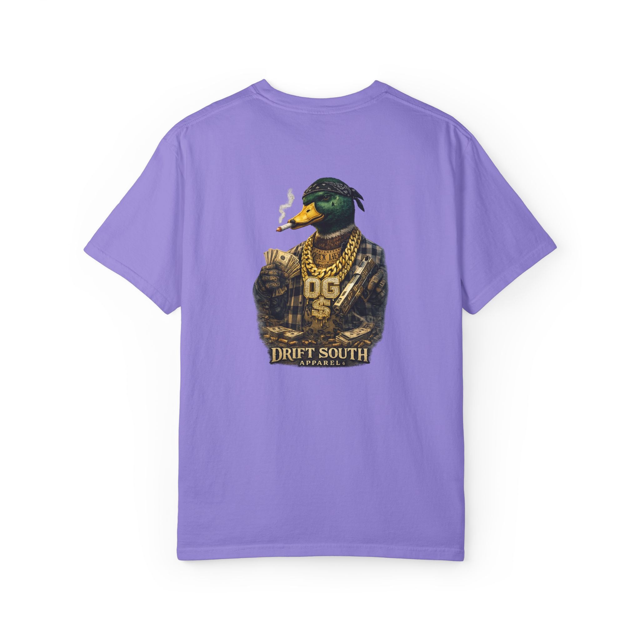 Gangster Mallard Duck T-shirt | Duck with Chains and Money