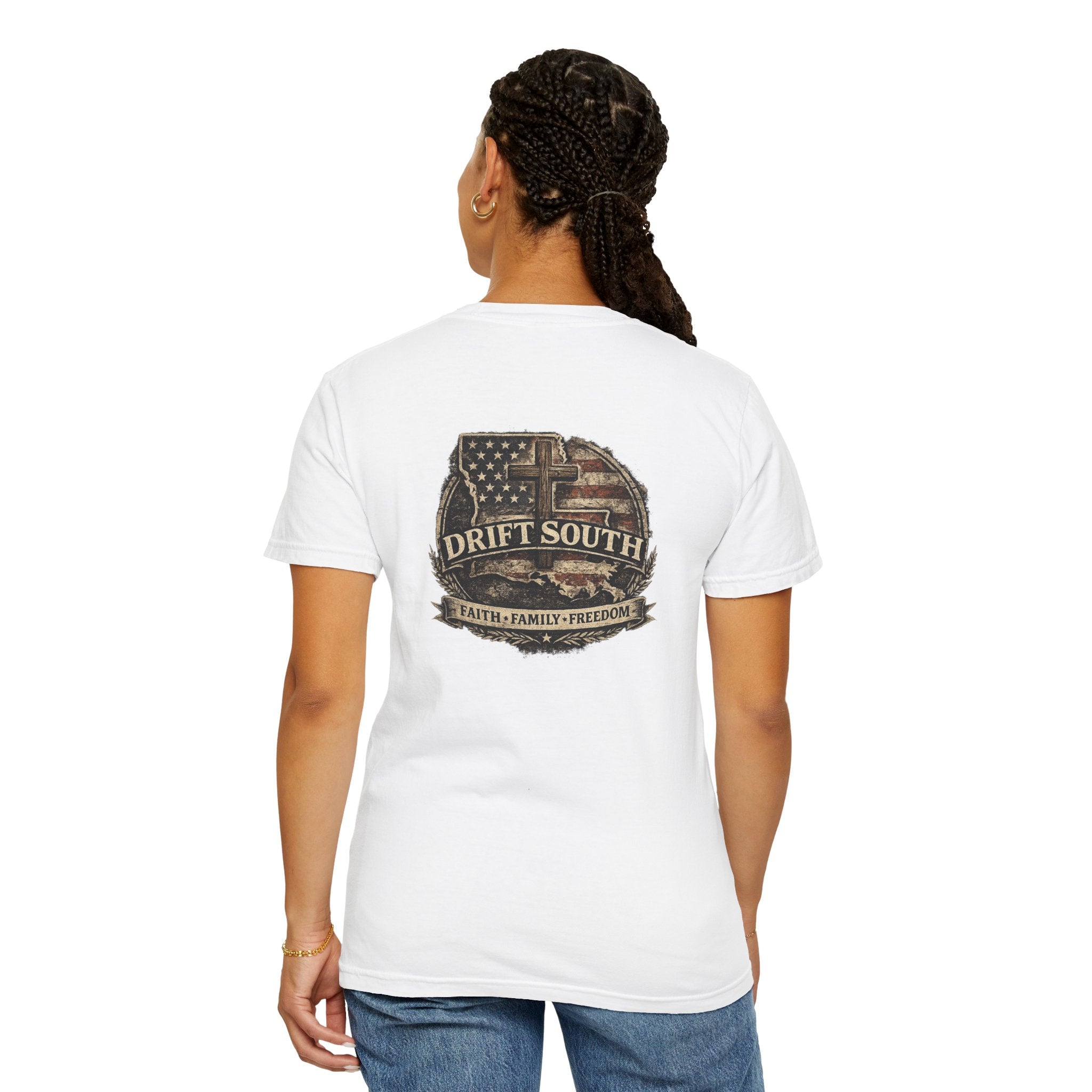 Drift South™-Faith Family Freedom Tee