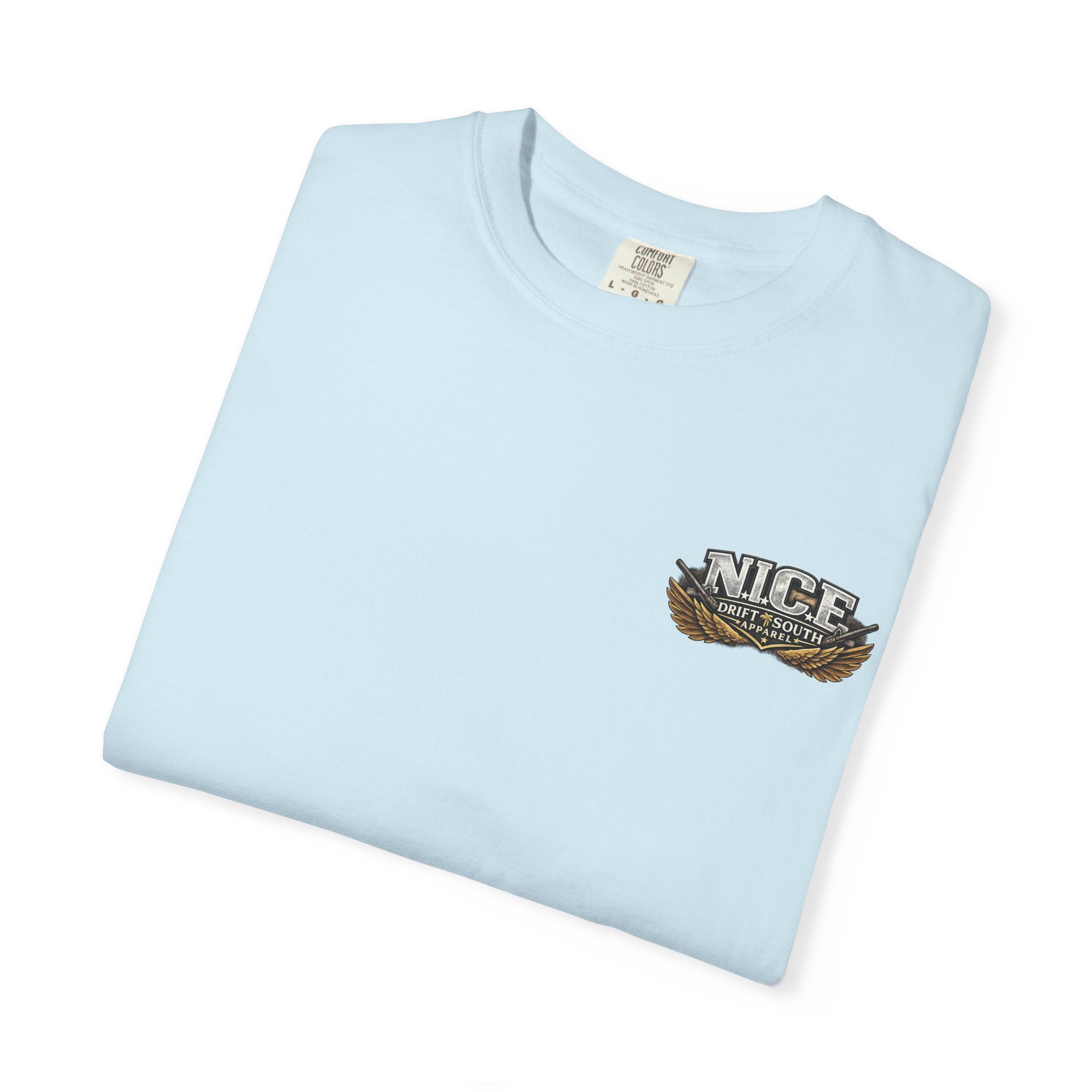 Drift South™-Patriotic “NICE” Eagle T-Shirt — Protecting Our Borders & Nation Graphic Tee