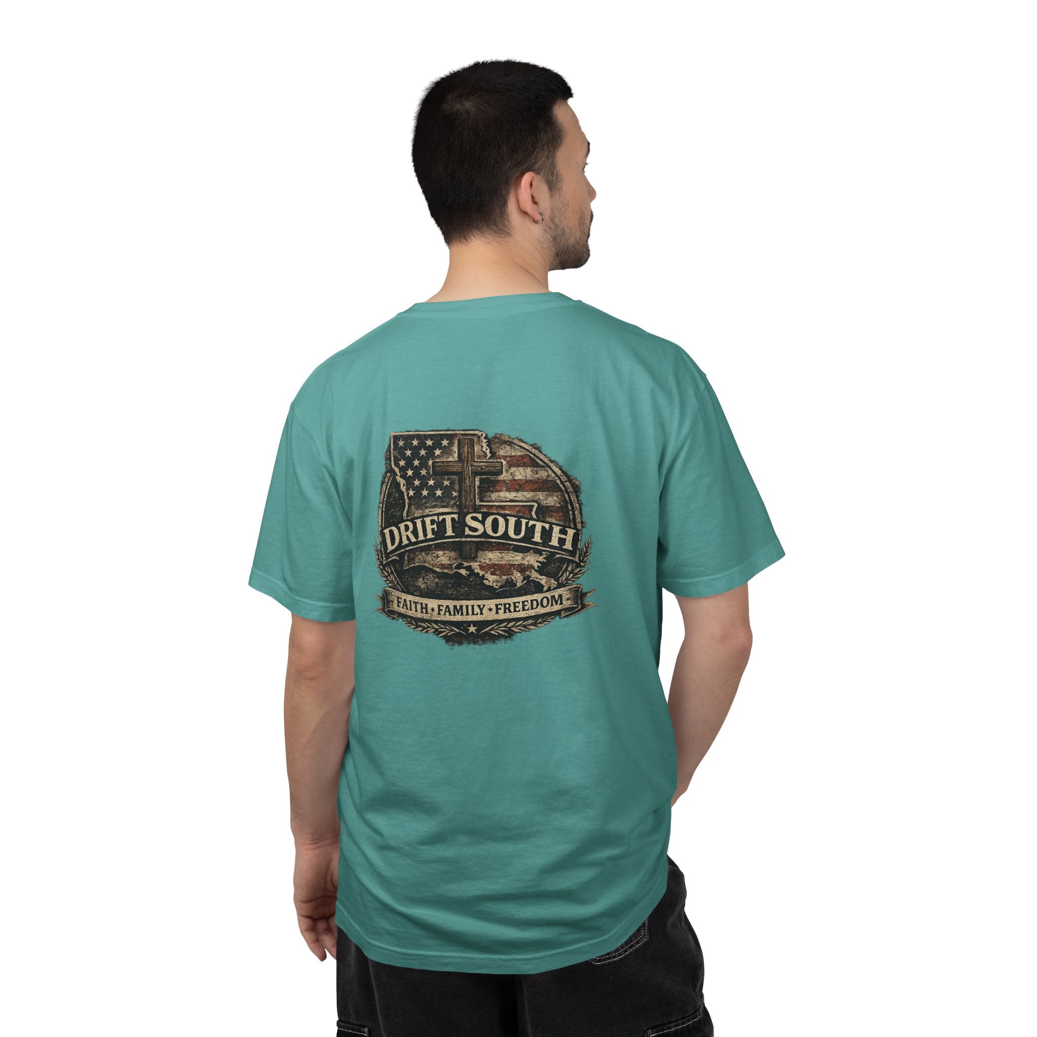 Drift South™-Faith Family Freedom Tee