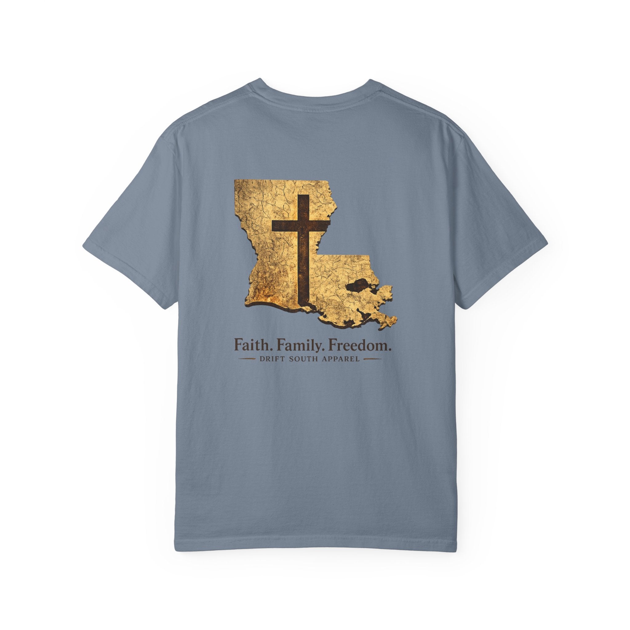 Drift South™-Louisiana Faith Shirt | Drift South Apparel – Faith Family Freedom Tee