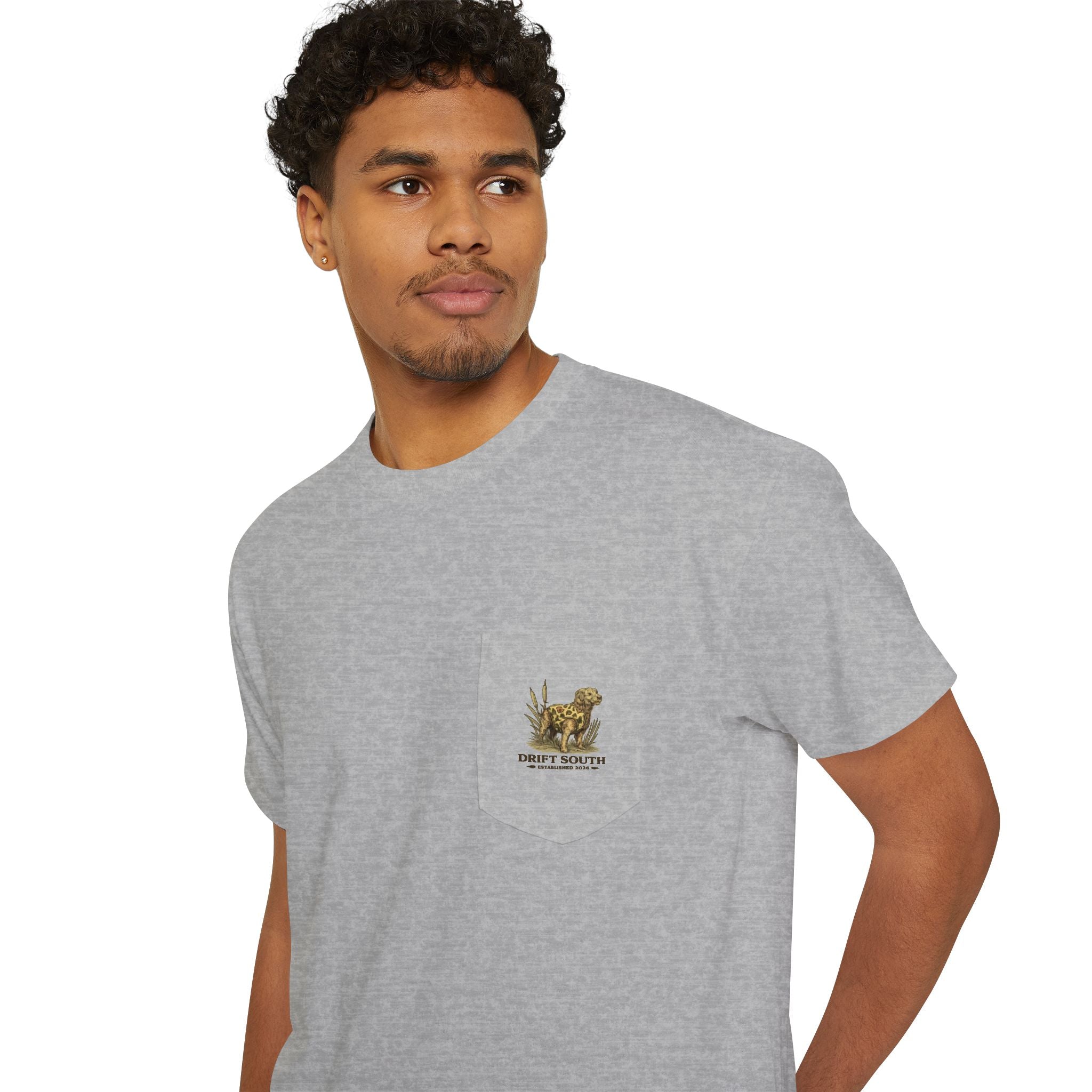 Drift South Retriever Heritage Pocket Tee | Established 2026