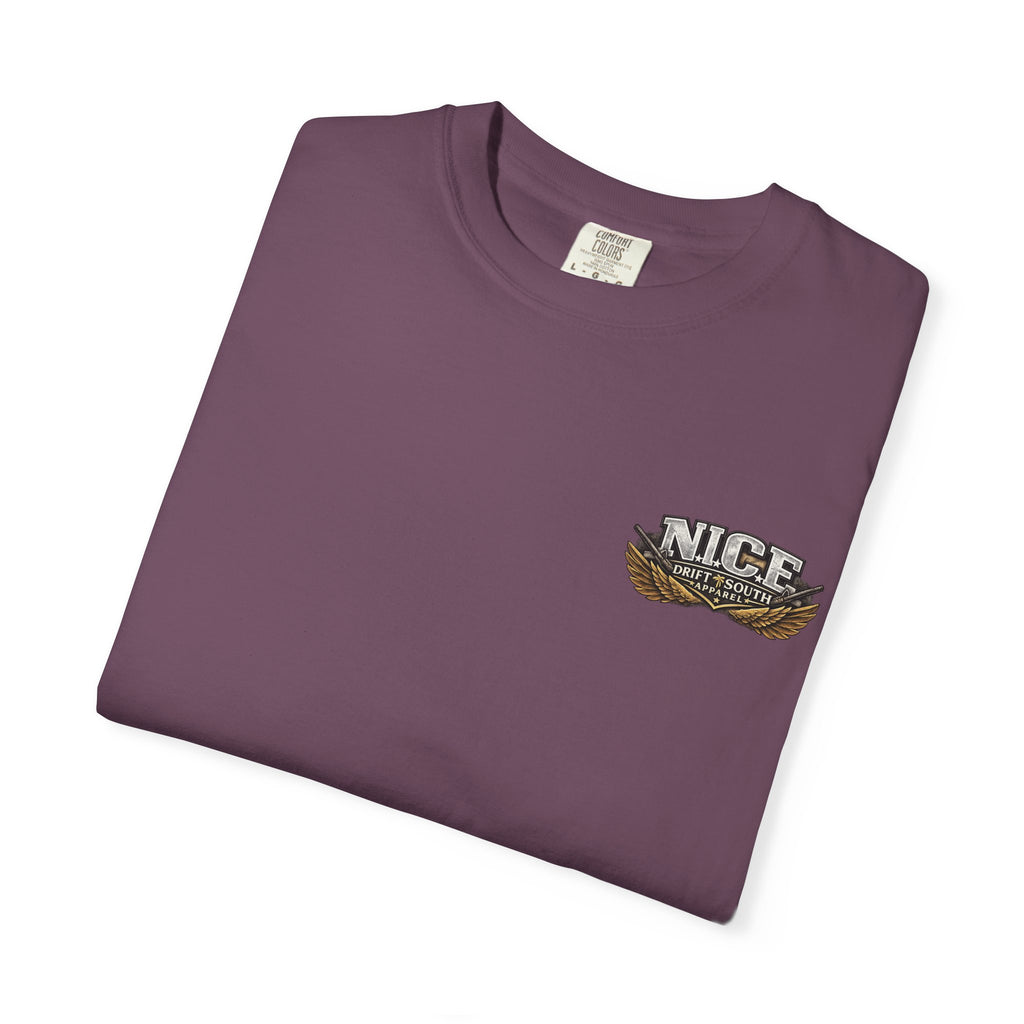 Drift South™-Patriotic “NICE” Eagle T-Shirt — Protecting Our Borders & Nation Graphic Tee