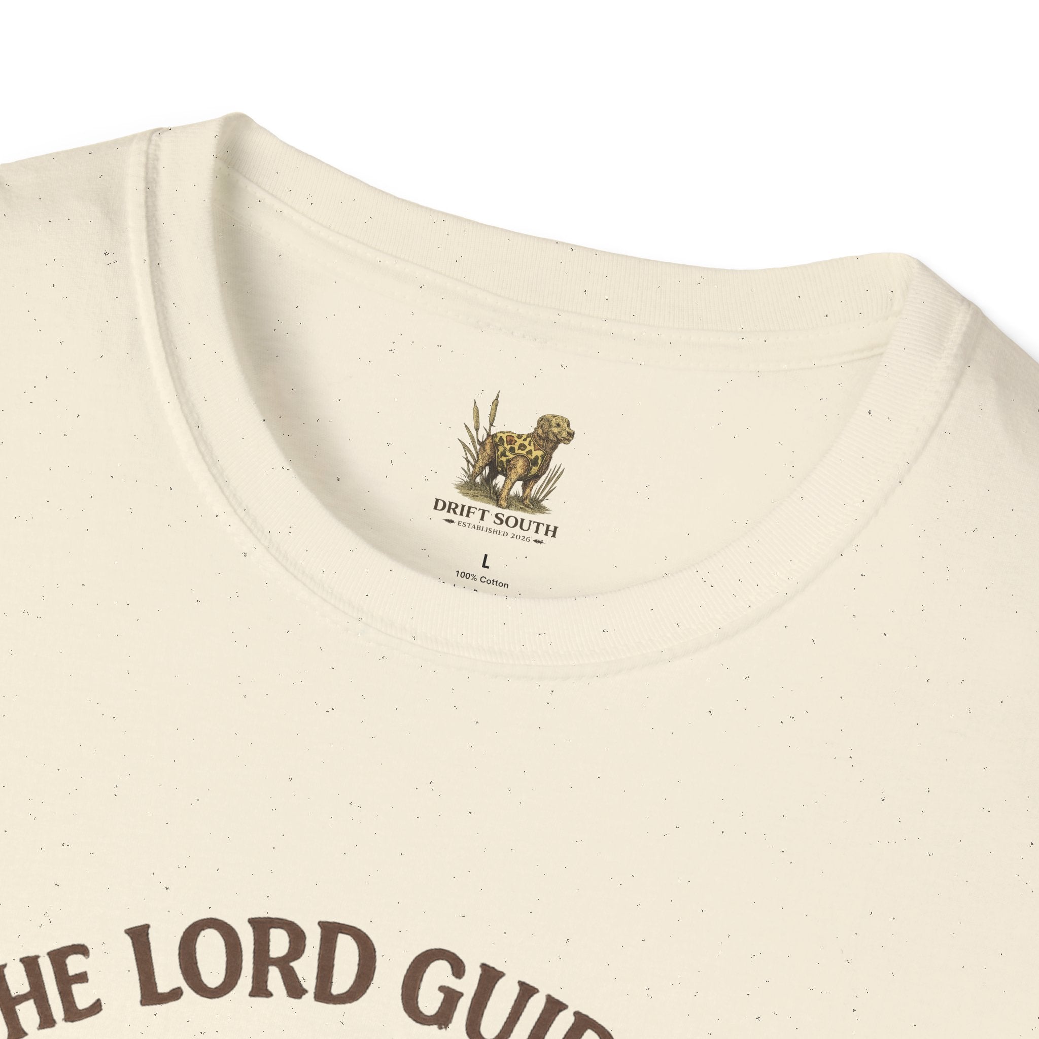 Faith Cowboy Boot T-Shirt – “The Lord Guides by Faith Not by Sight” Scripture Tee