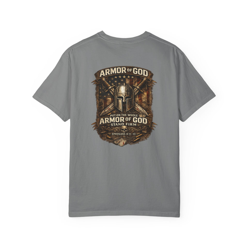 Armor of God T-Shirt — Christian Faith Graphic Tee ("Stand Firm")