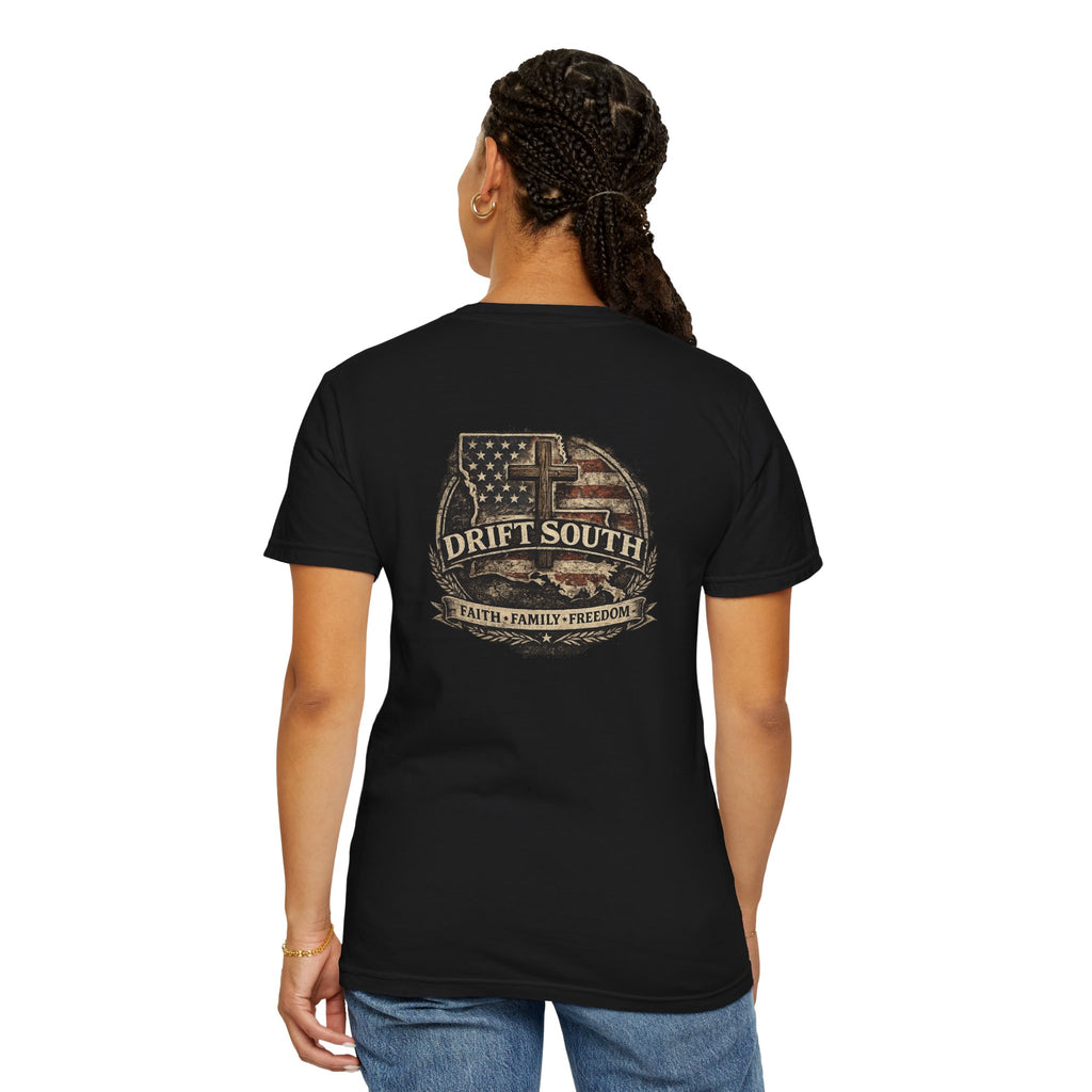 Drift South™-Faith Family Freedom Tee