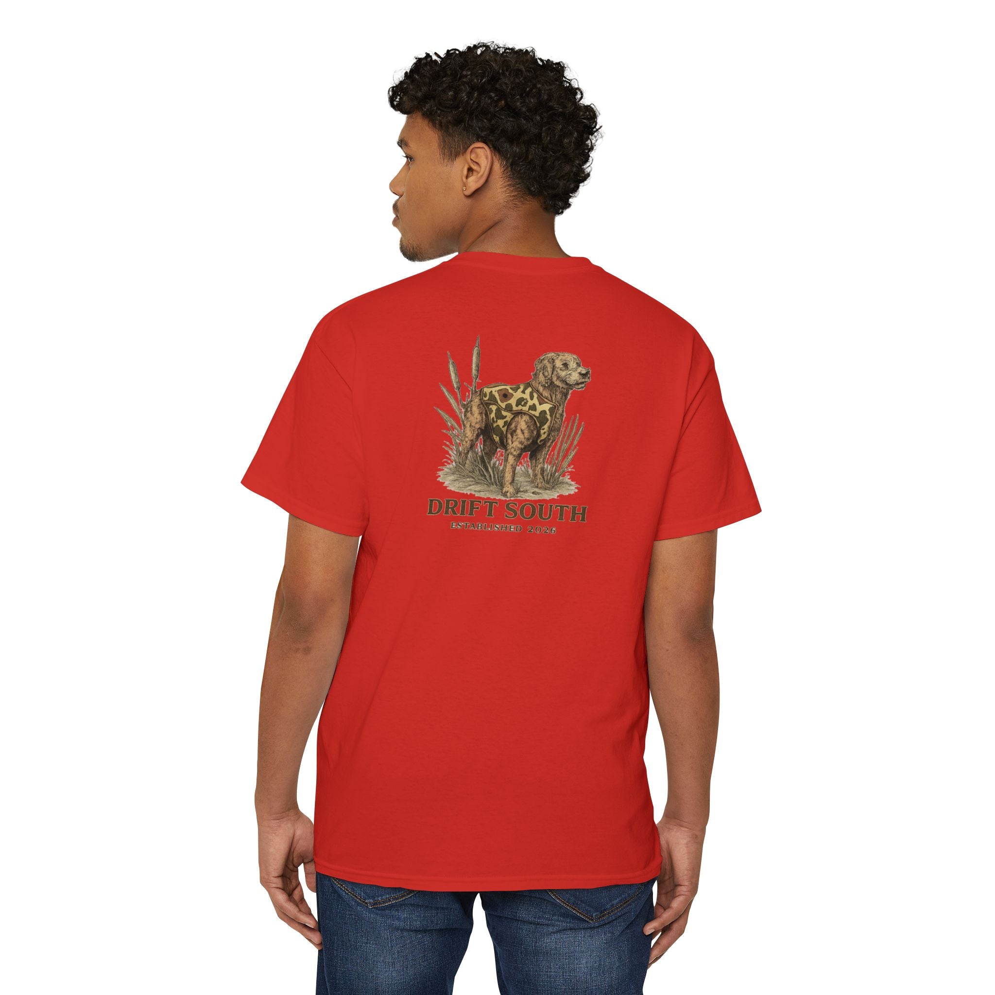 Drift South Retriever Heritage Pocket Tee | Established 2026