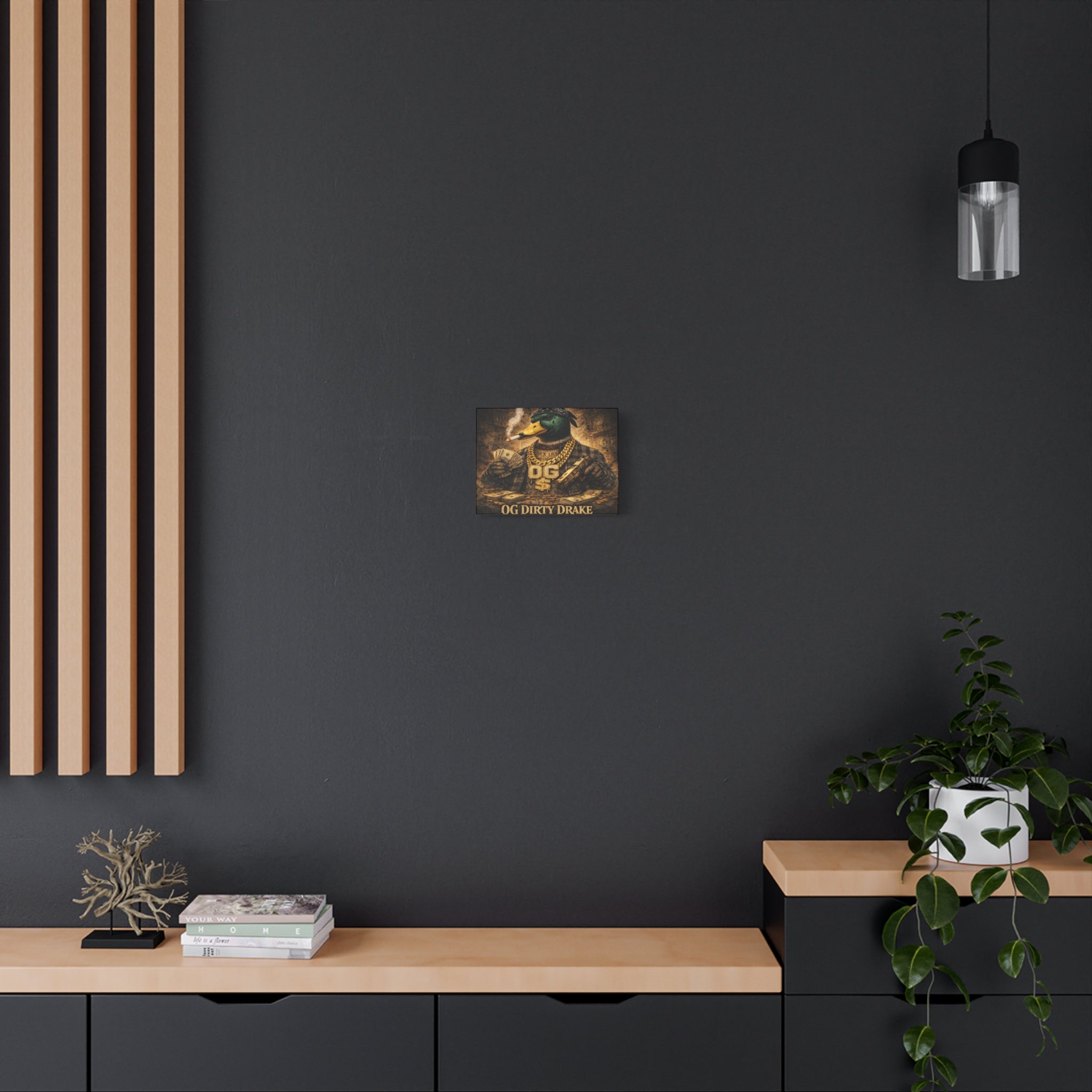 OG Dirty Drake Canvas Wall Art — Rap Duck Poster Matte Stretched