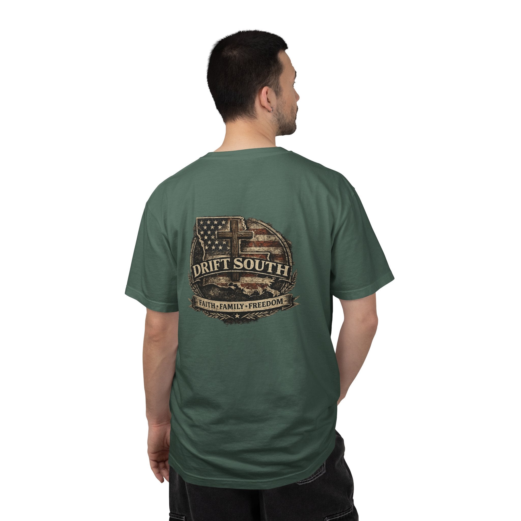 Drift South™-Faith Family Freedom Tee