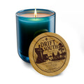 Drift South Engraved Soy Candle — 14oz Scented Candle with Wooden Lid