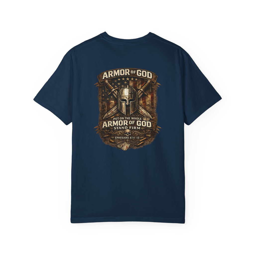 Armor of God T-Shirt — Christian Faith Graphic Tee ("Stand Firm")