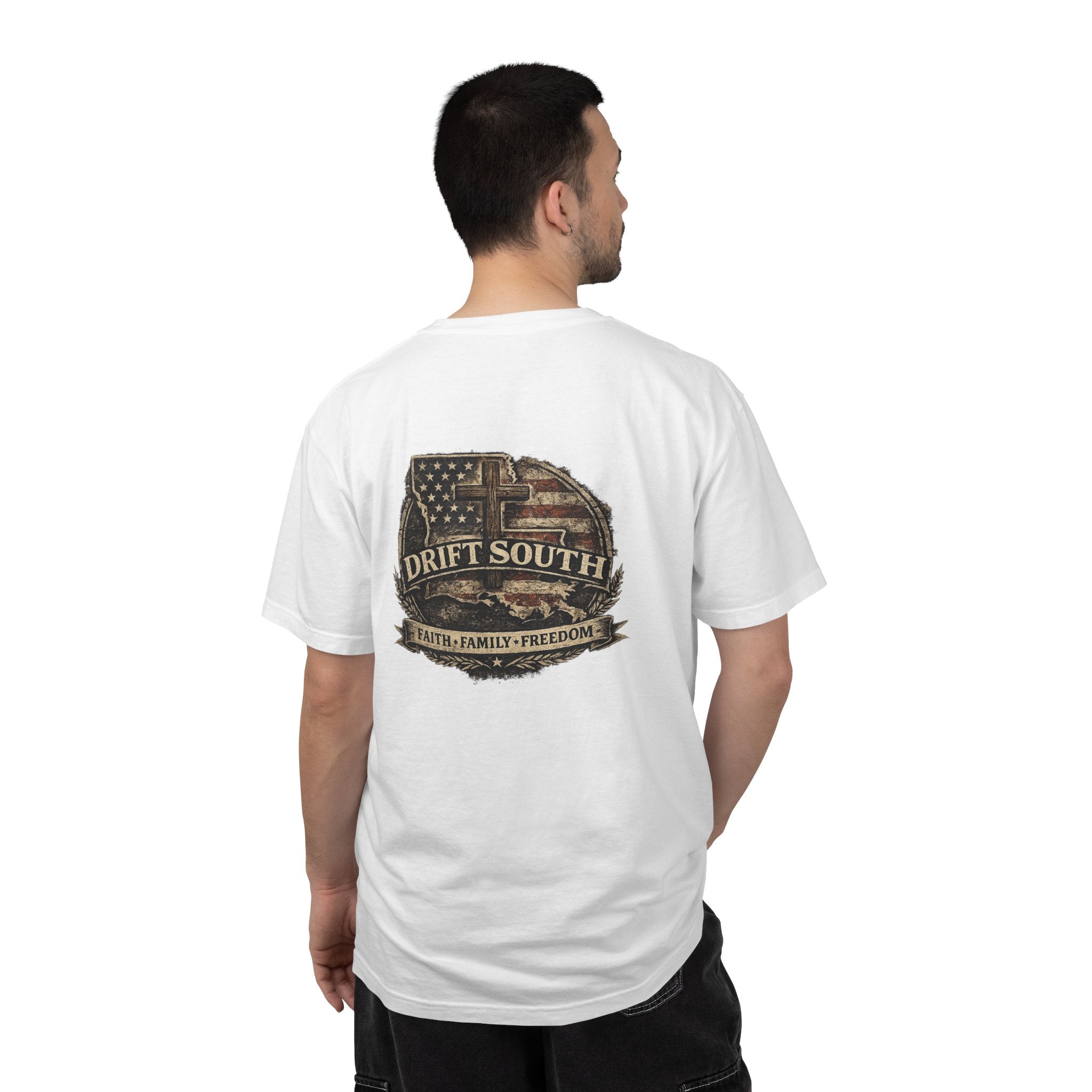Drift South™-Faith Family Freedom Tee