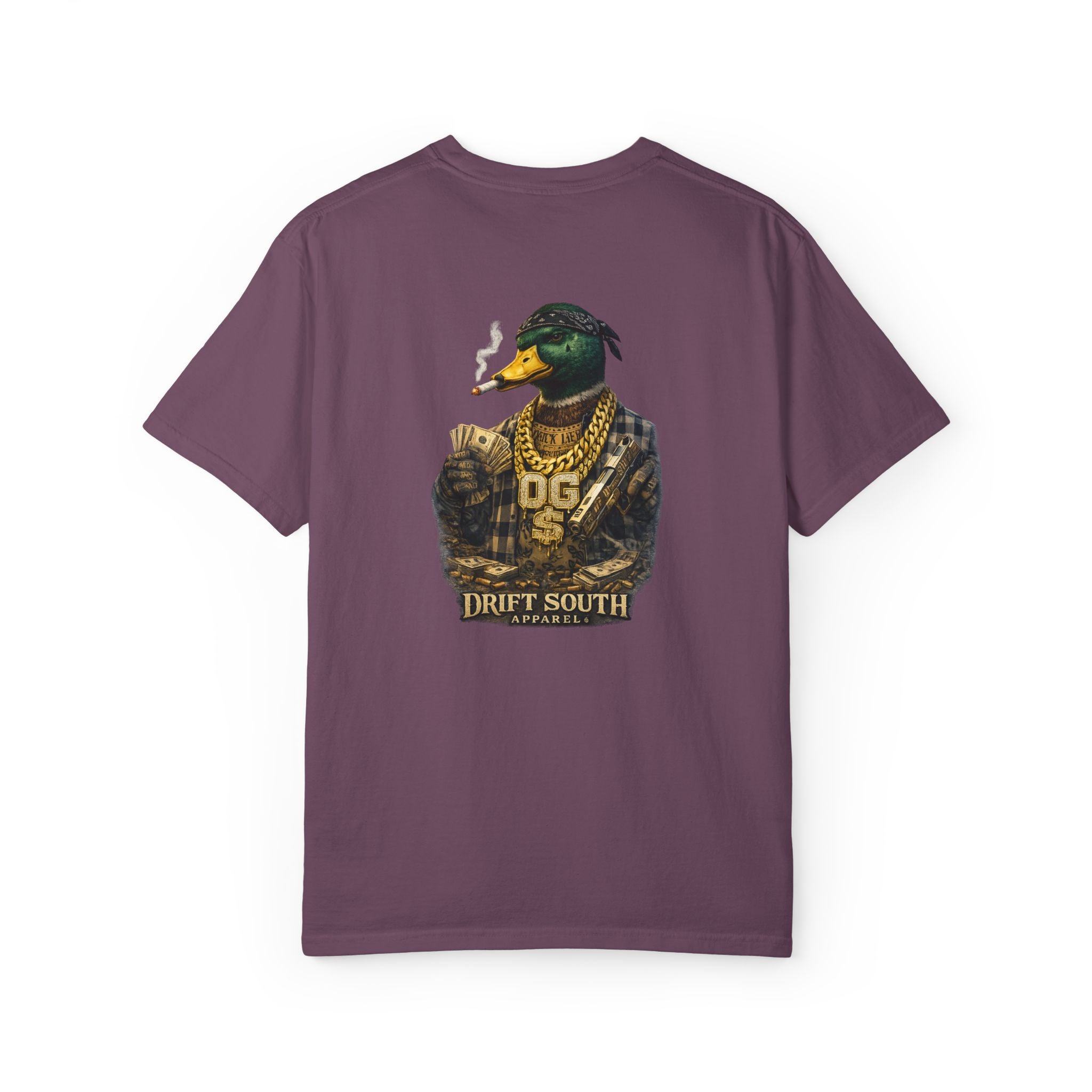 Gangster Mallard Duck T-shirt | Duck with Chains and Money
