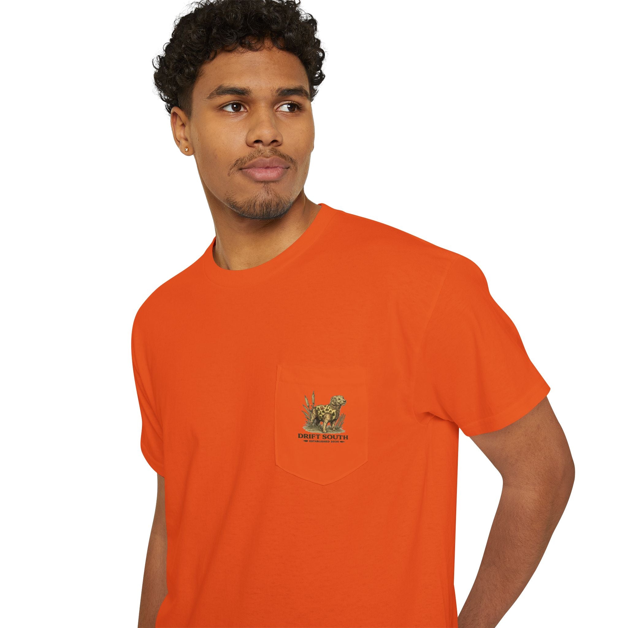 Drift South Retriever Heritage Pocket Tee | Established 2026