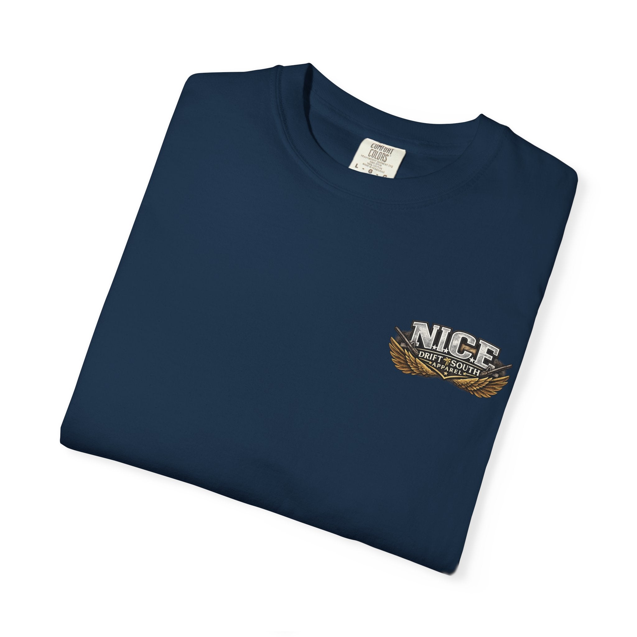 Drift South™-Patriotic “NICE” Eagle T-Shirt — Protecting Our Borders & Nation Graphic Tee