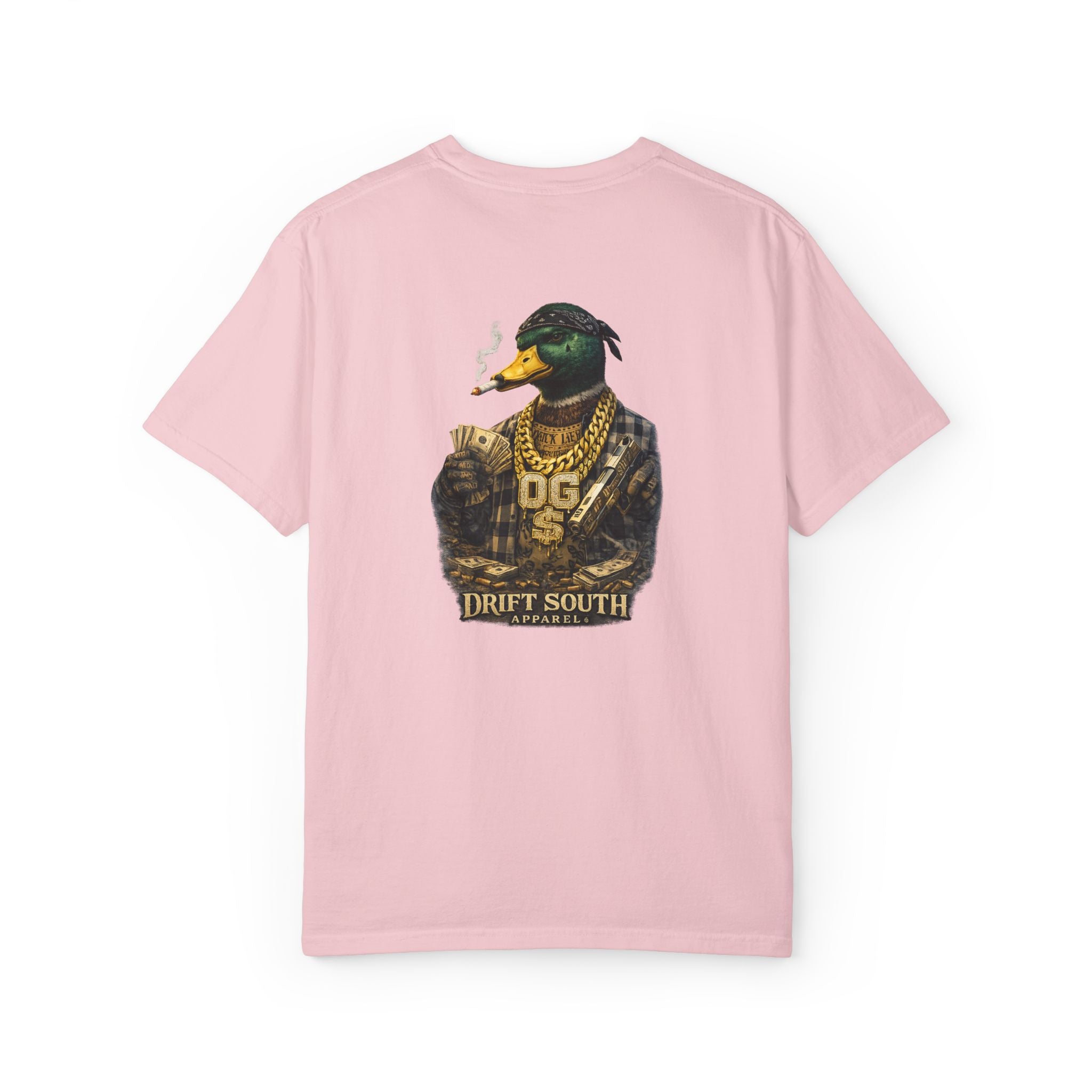 Gangster Mallard Duck T-shirt | Duck with Chains and Money