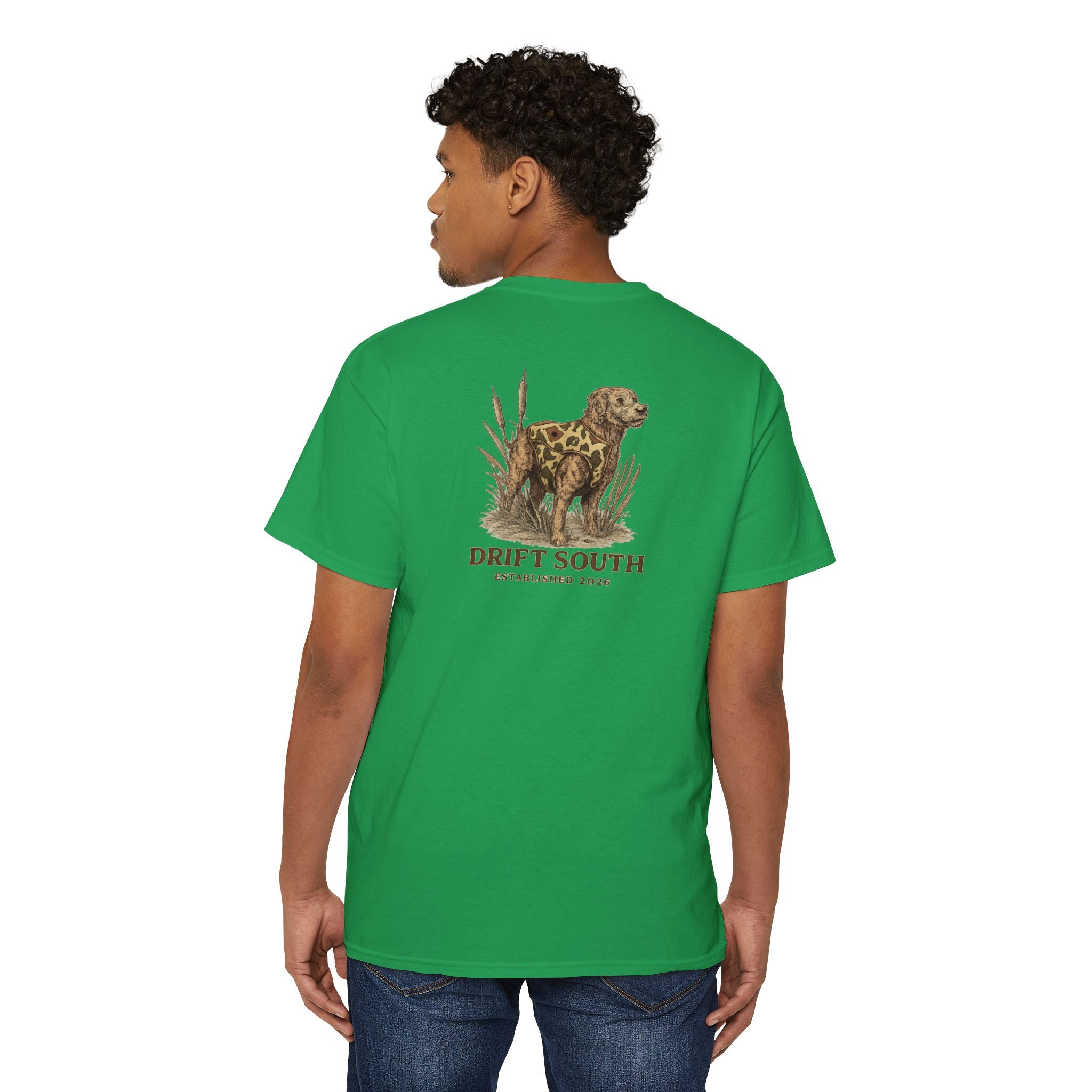 Drift South Retriever Heritage Pocket Tee | Established 2026