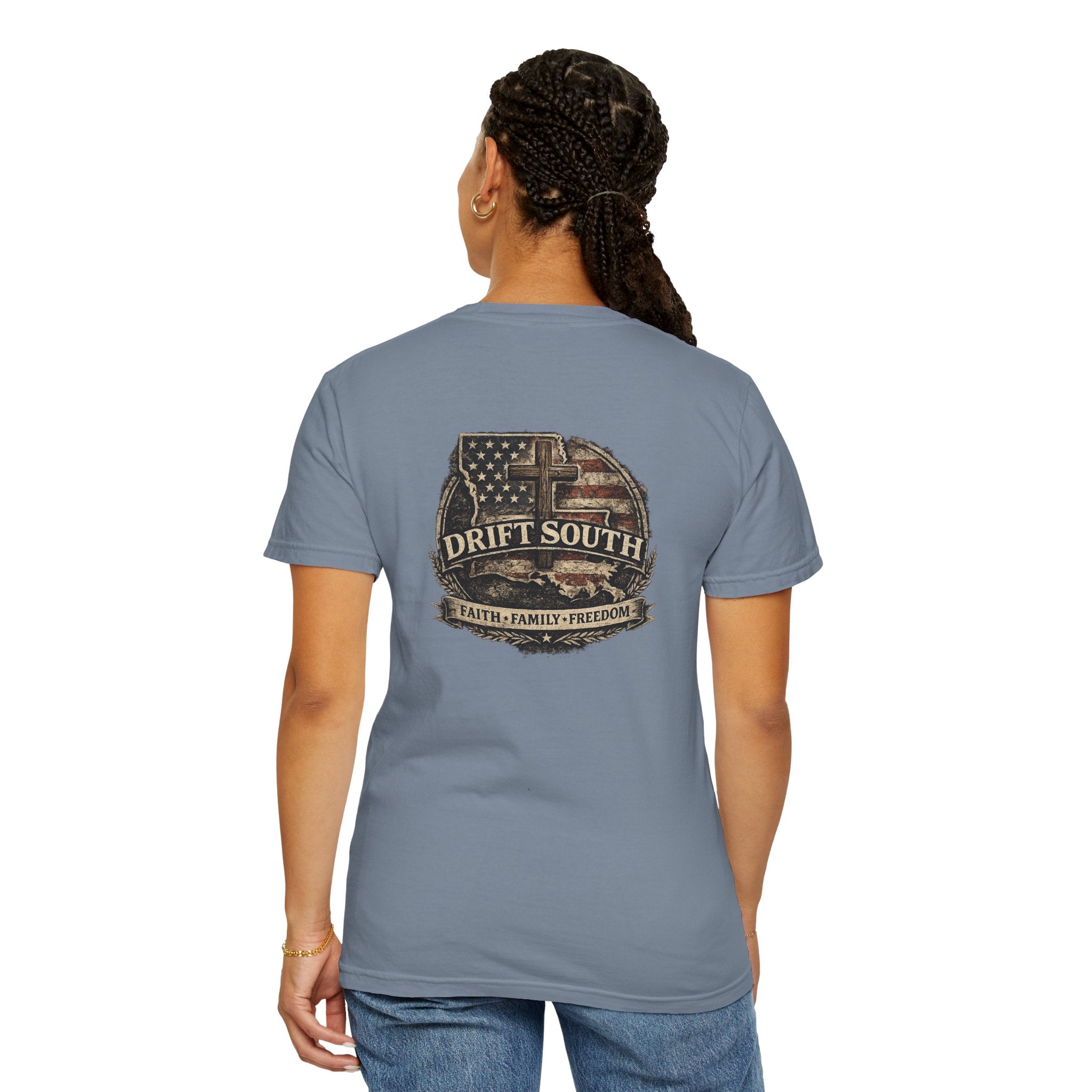 Drift South™-Faith Family Freedom Tee