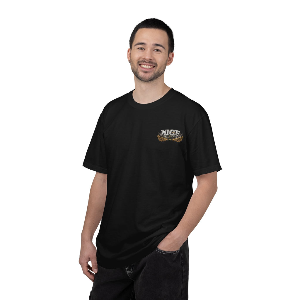 Drift South™-Patriotic “NICE” Eagle T-Shirt — Protecting Our Borders & Nation Graphic Tee